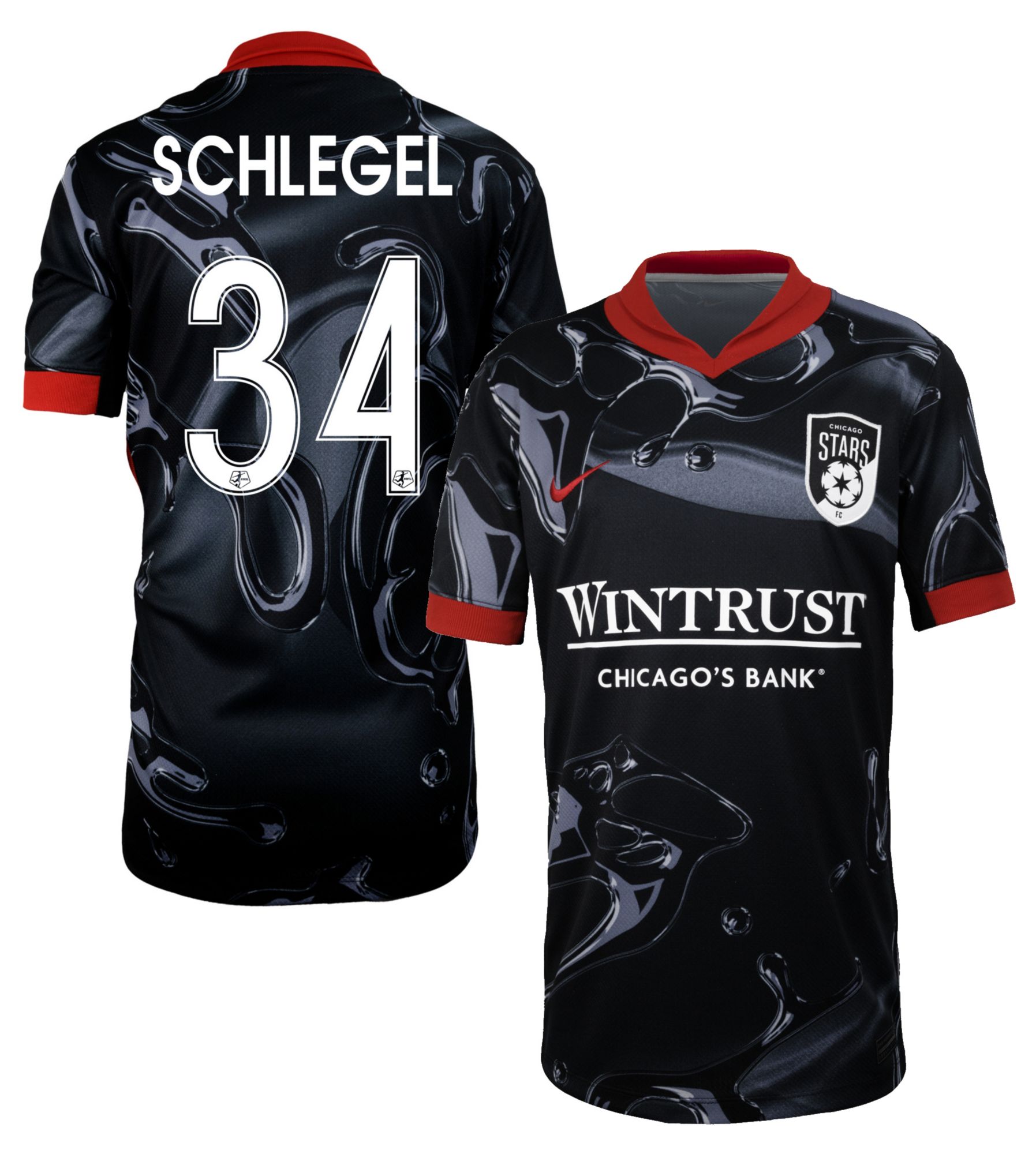 Nike Youth Chicago Stars Allyson Schlegel #34 Black Away Replica Jersey product image