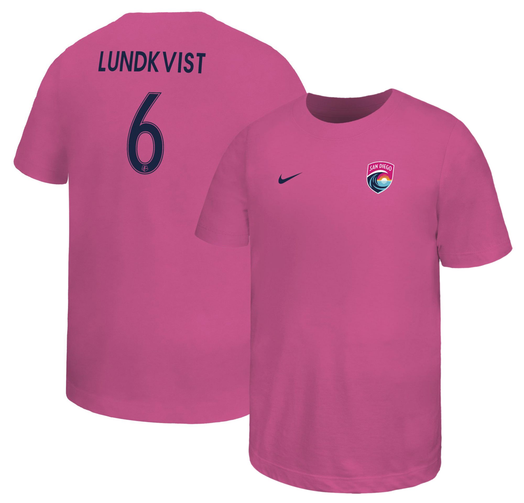 Nike Youth San Diego Wave Hanna Lundkvist #6 2025 Red T-Shirt product image