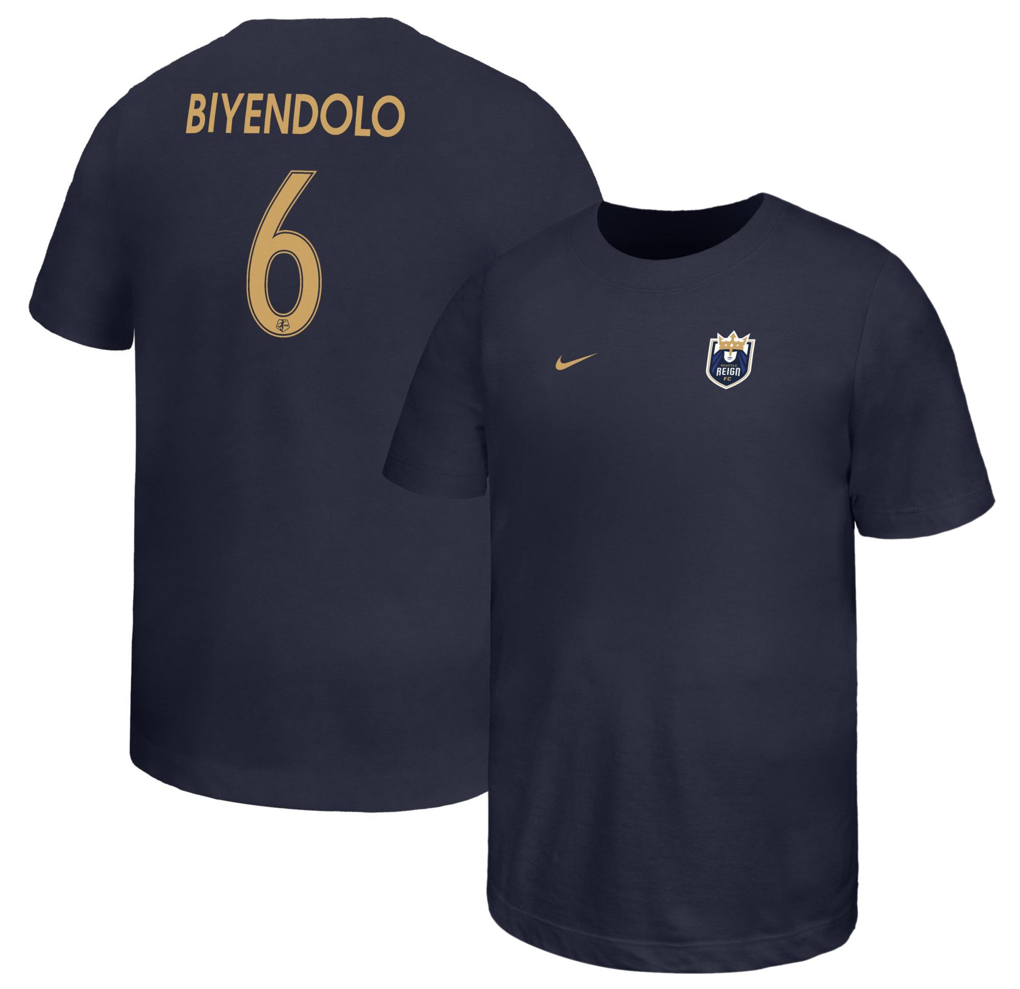Nike Youth Seattle Reign FC Lynn Biyendolo #6 2025 Navy T-Shirt product image