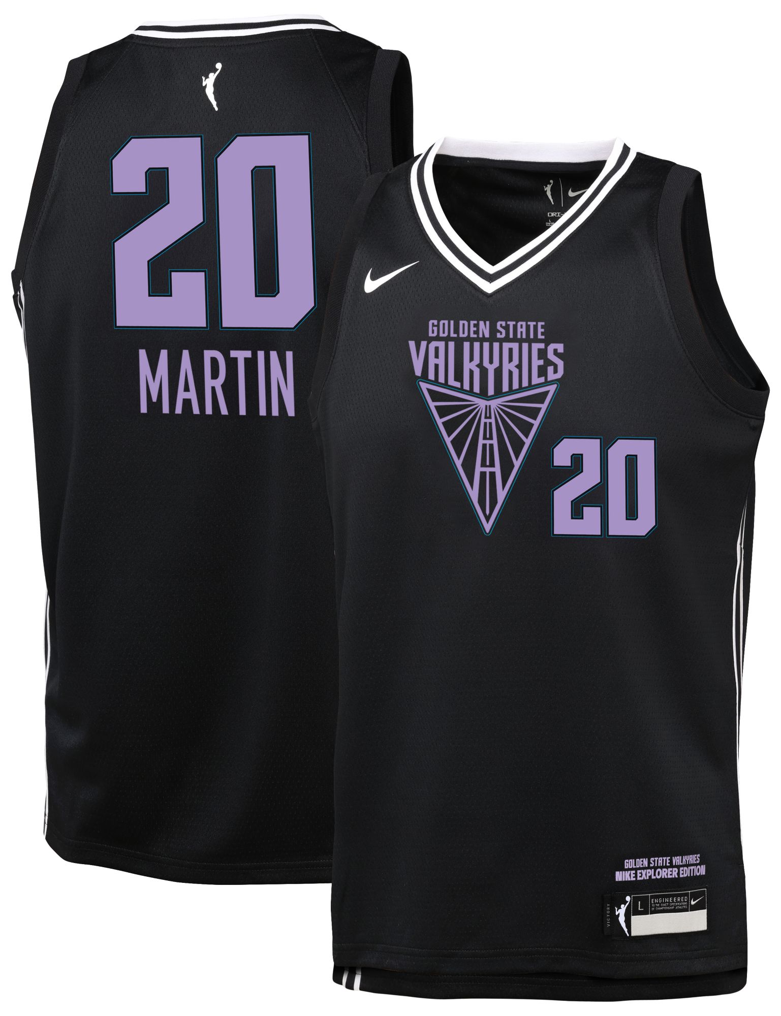 Nike Youth Golden State Valkyries Kate Martin #20 Black Basketball Jersey product image