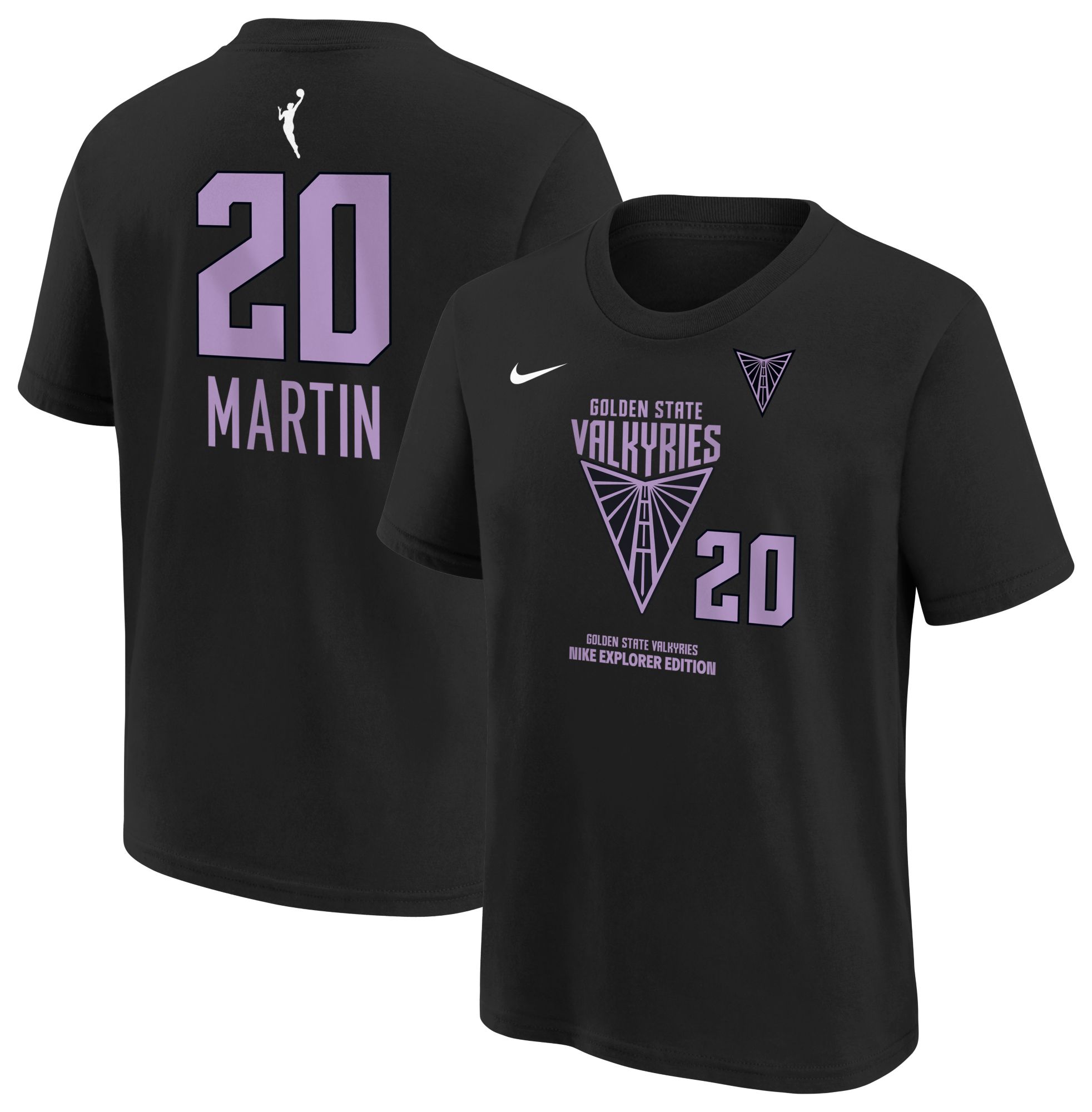 Nike Youth Golden State Valkyries Kate Martin #20 Black Explorer T-Shirt product image