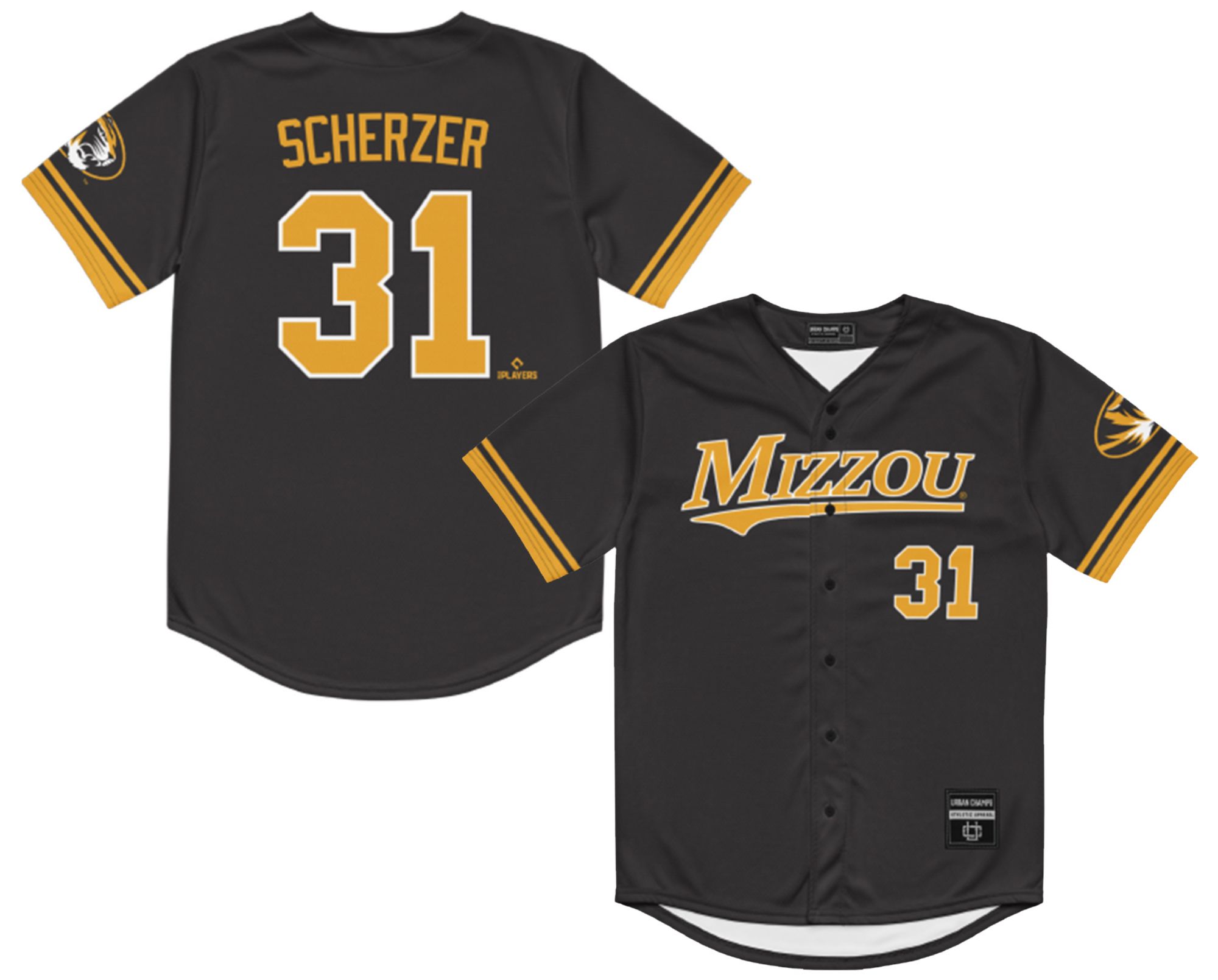 Campus Ink Men's Missouri Tigers Max Scherzer #31 Black Replica Baseball Jersey product image