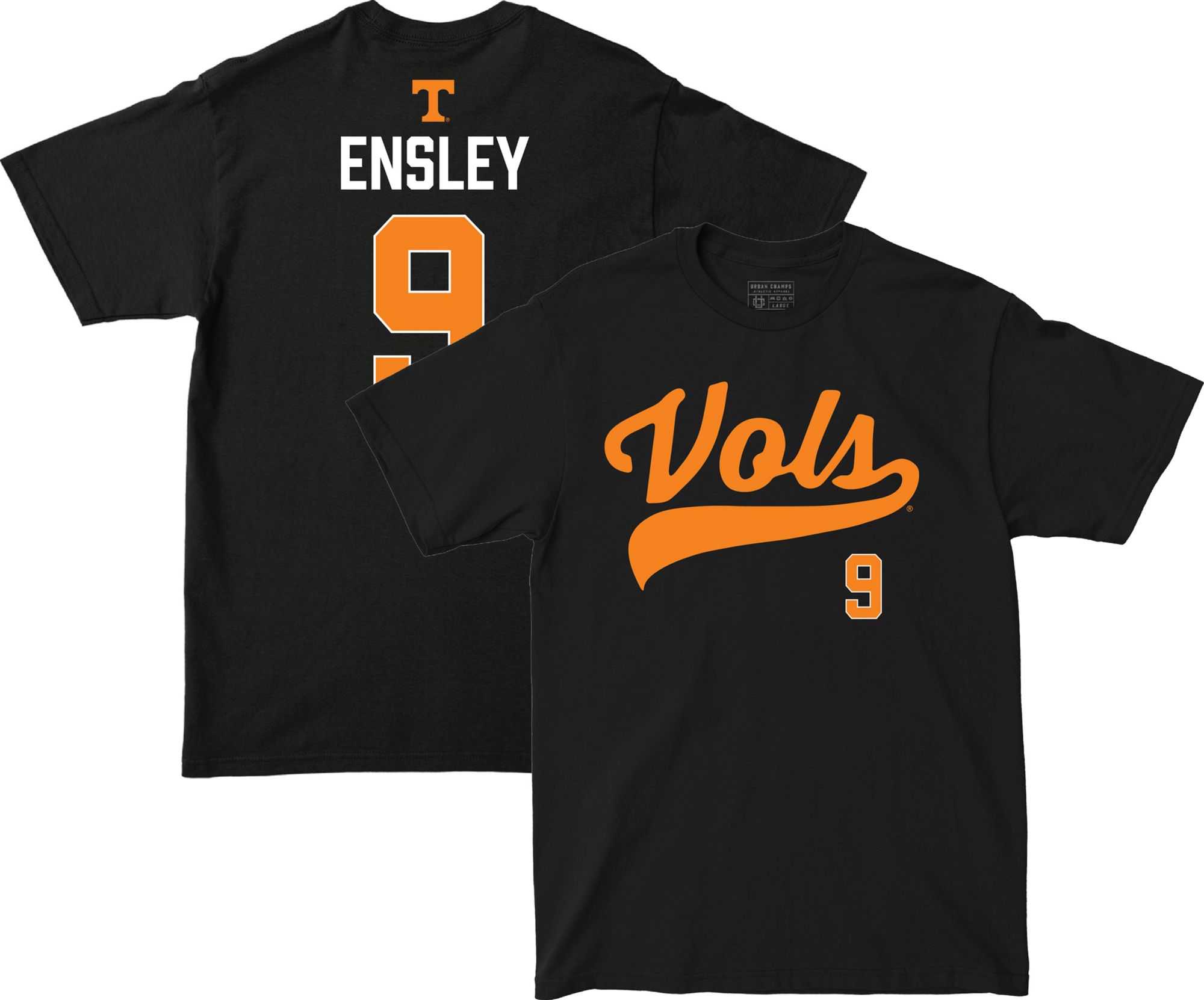 Campus Ink Men's Tennessee Volunteers Hunter Ensley #9 Black T-Shirt product image