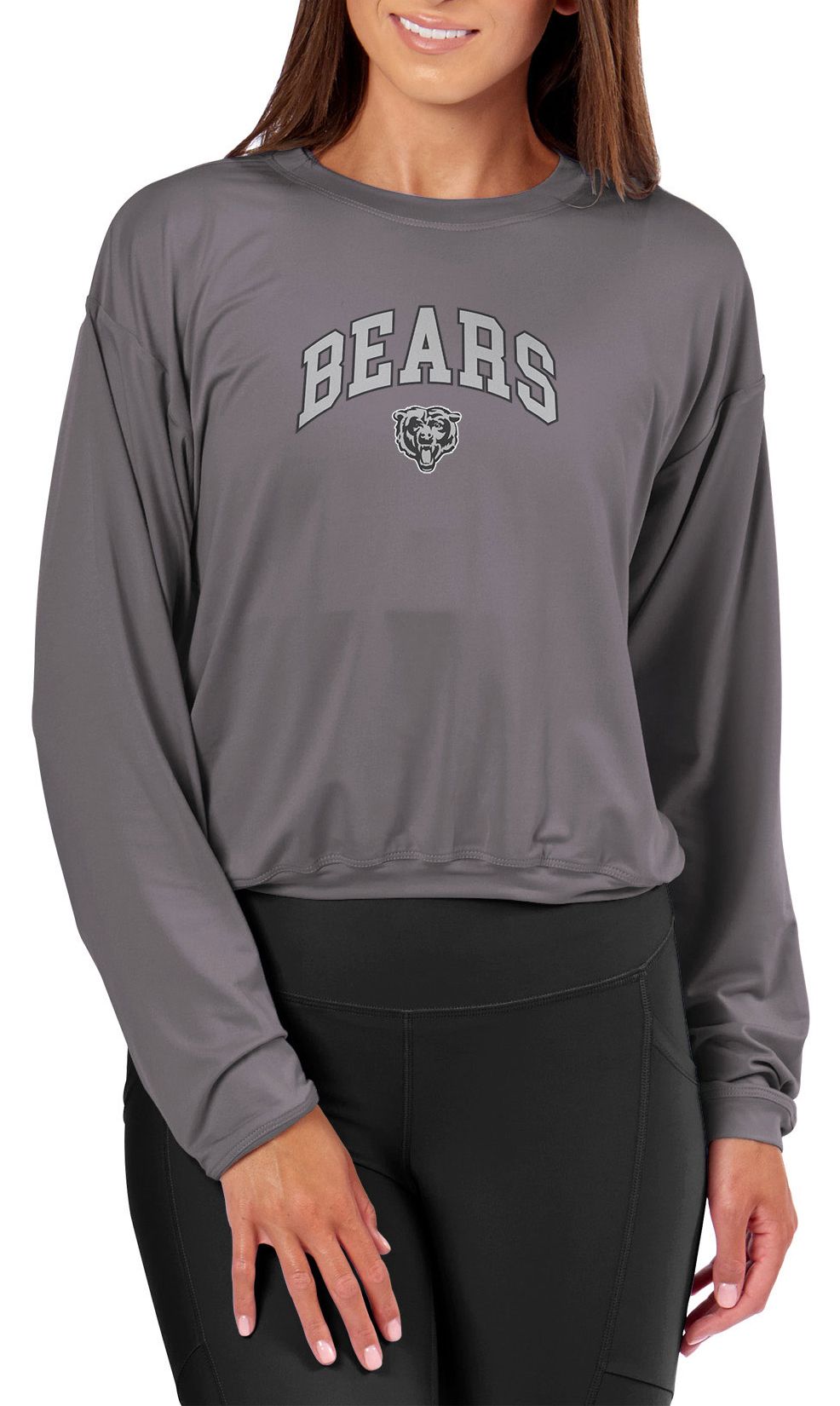 Certo Women's Chicago Bears Dark Haze Tie Dye Script Long Sleeve T-Shirt product image