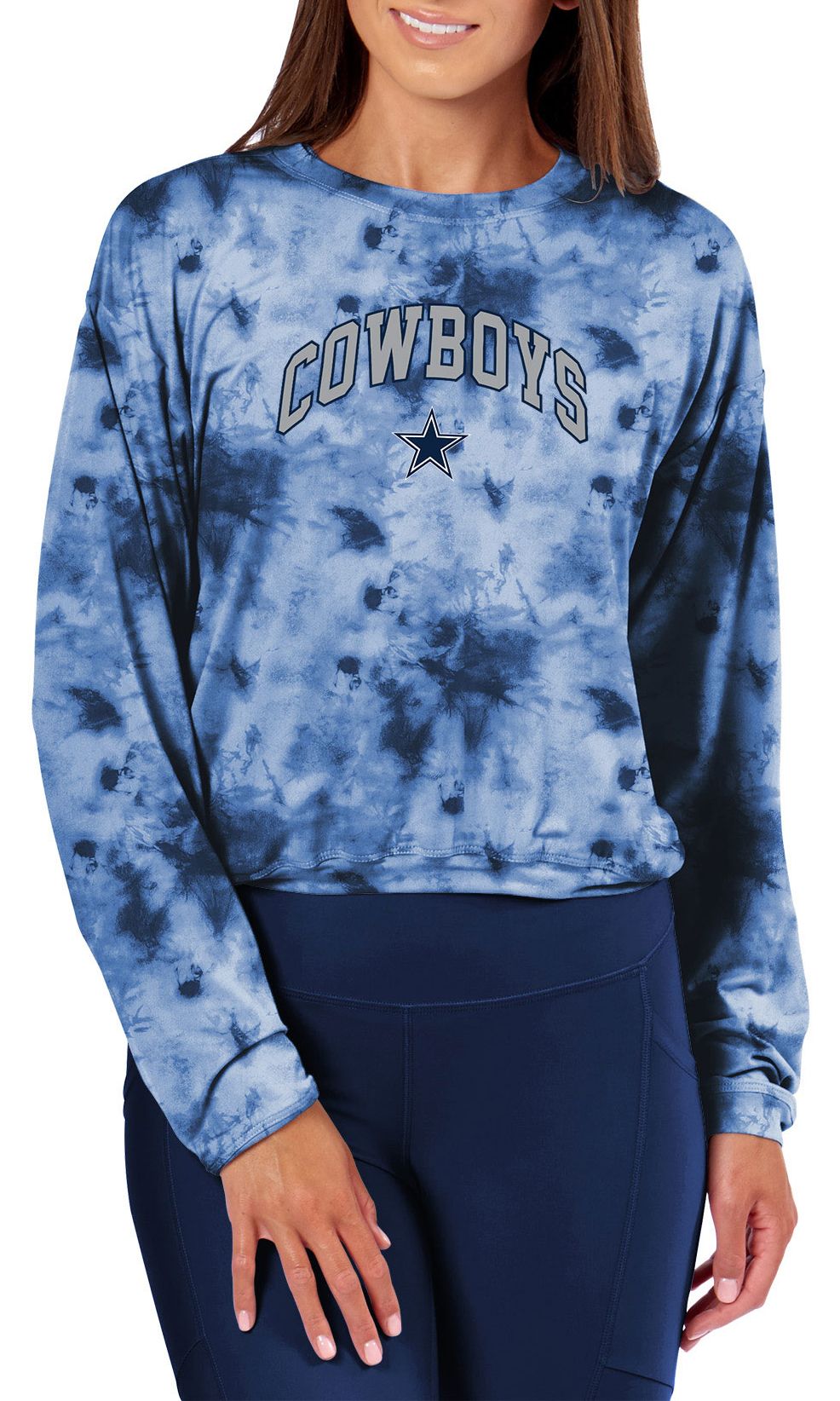 Certo Women's Dallas Cowboys Navy Tie Dye T-Shirt product image
