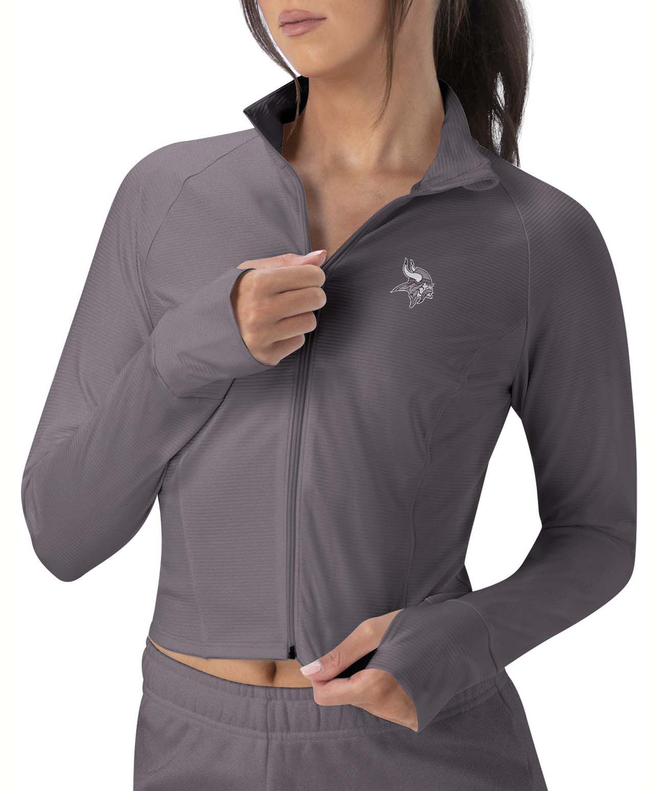 Certo Women's Minnesota Vikings Dark Haze Cropped Rib Jacket product image