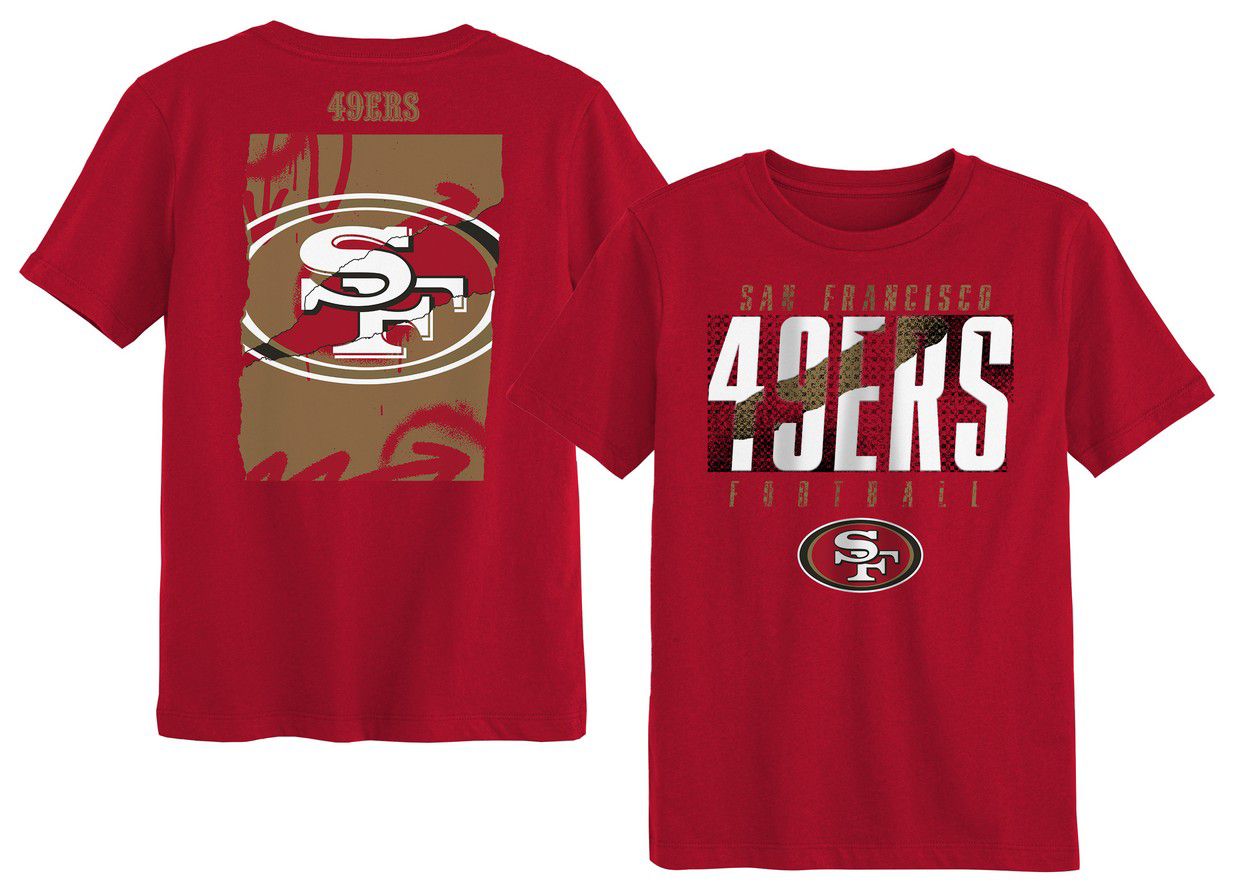 NFL Team Apparel Boys' San Francisco 49ers Dark Red 4-7 Posterize Short Sleeve T-Shirt product image