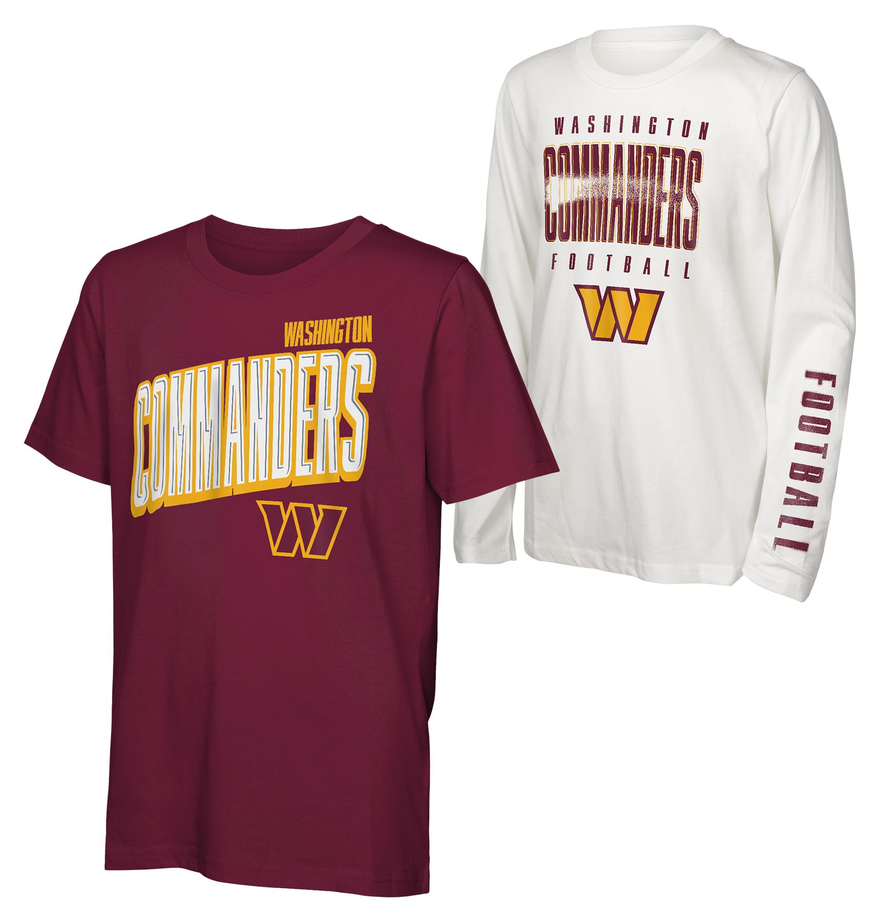 NFL Team Apparel Boys' Washington Commanders Maroon '3 In 1' Long Sleeve T-Shirt product image