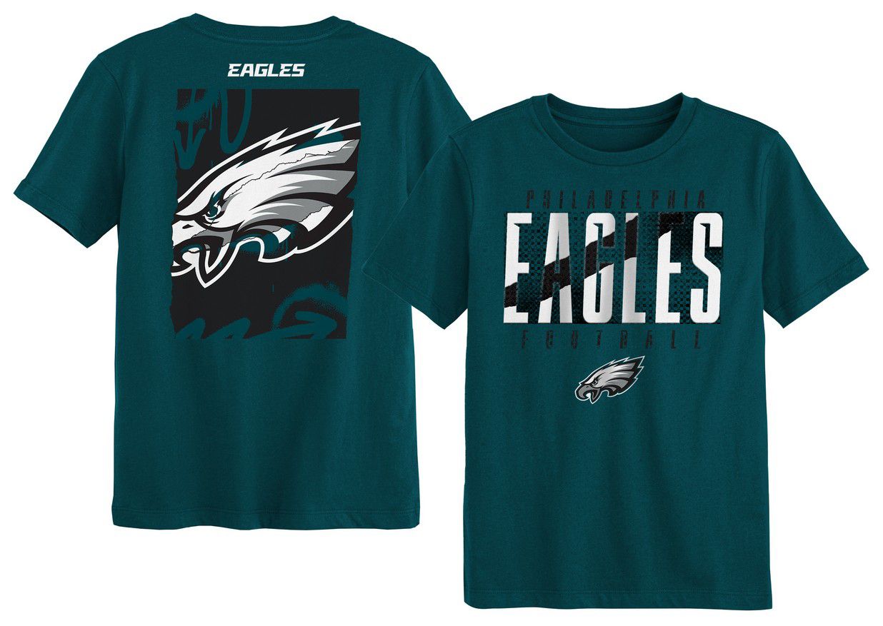 NFL Team Apparel Boys' Philadelphia Eagles Green 4-7 Posterize Short Sleeve T-Shirt product image