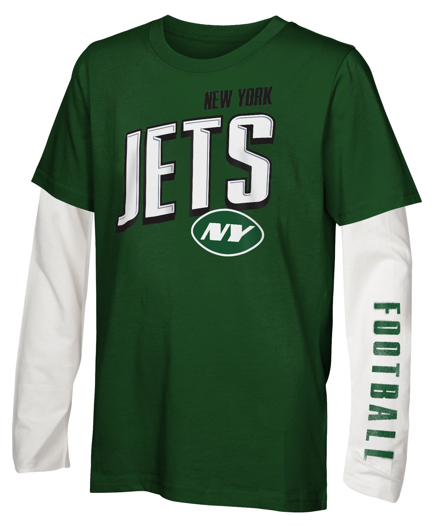 NFL Team Apparel Boys' New York Jets Green '3 In 1' Long Sleeve T-Shirt product image