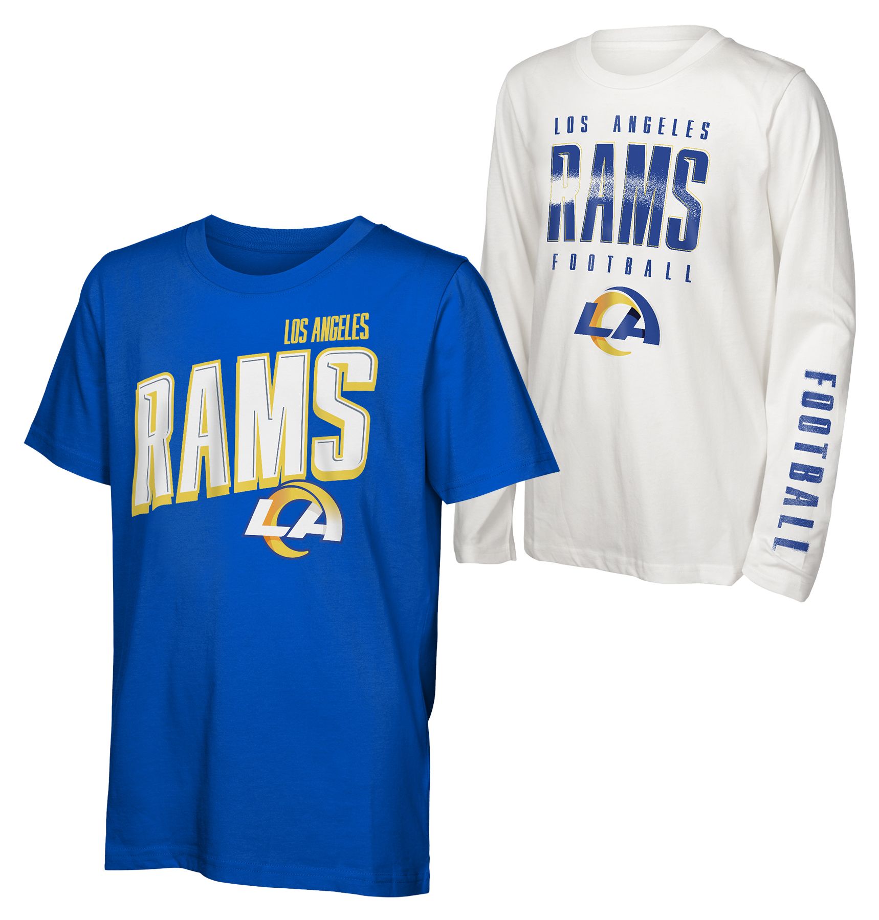 NFL Team Apparel Boys' Los Angeles Rams Blue '3 In 1' Long Sleeve T-Shirt product image