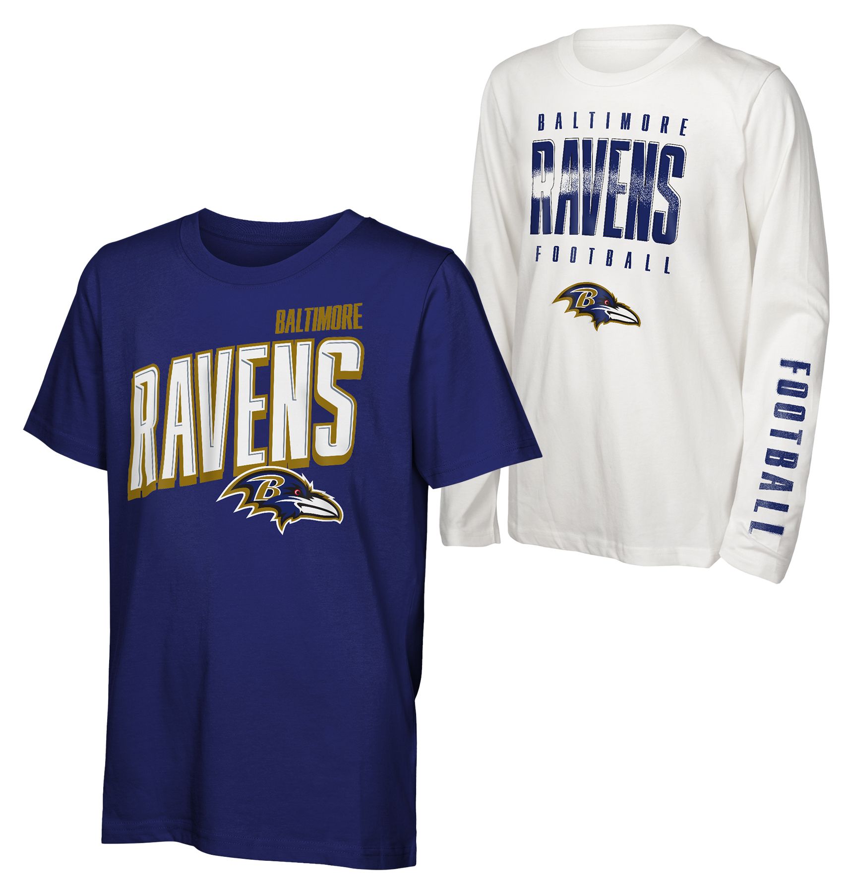 NFL Team Apparel Boys' Baltimore Ravens Purple Mix 3-in-1 T-Shirt Set product image