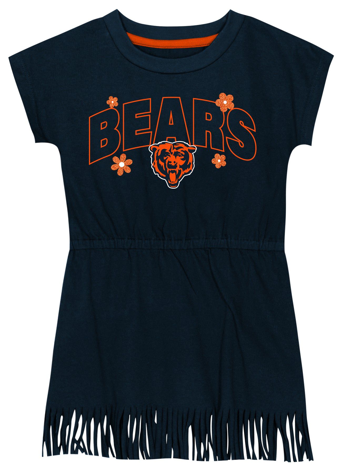 NFL Team Apparel Girls' Chicago Bears Navy Fringe Dress product image