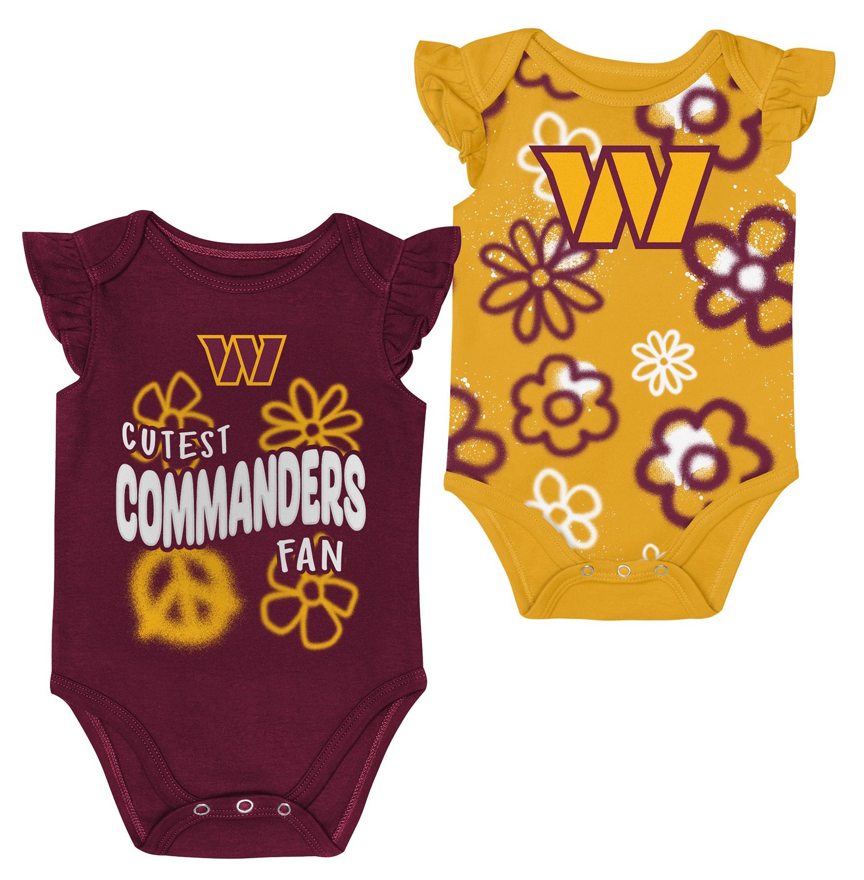 NFL Team Apparel Infant Washington Commanders Maroon Newborn Heart Content 2-Piece Set product image