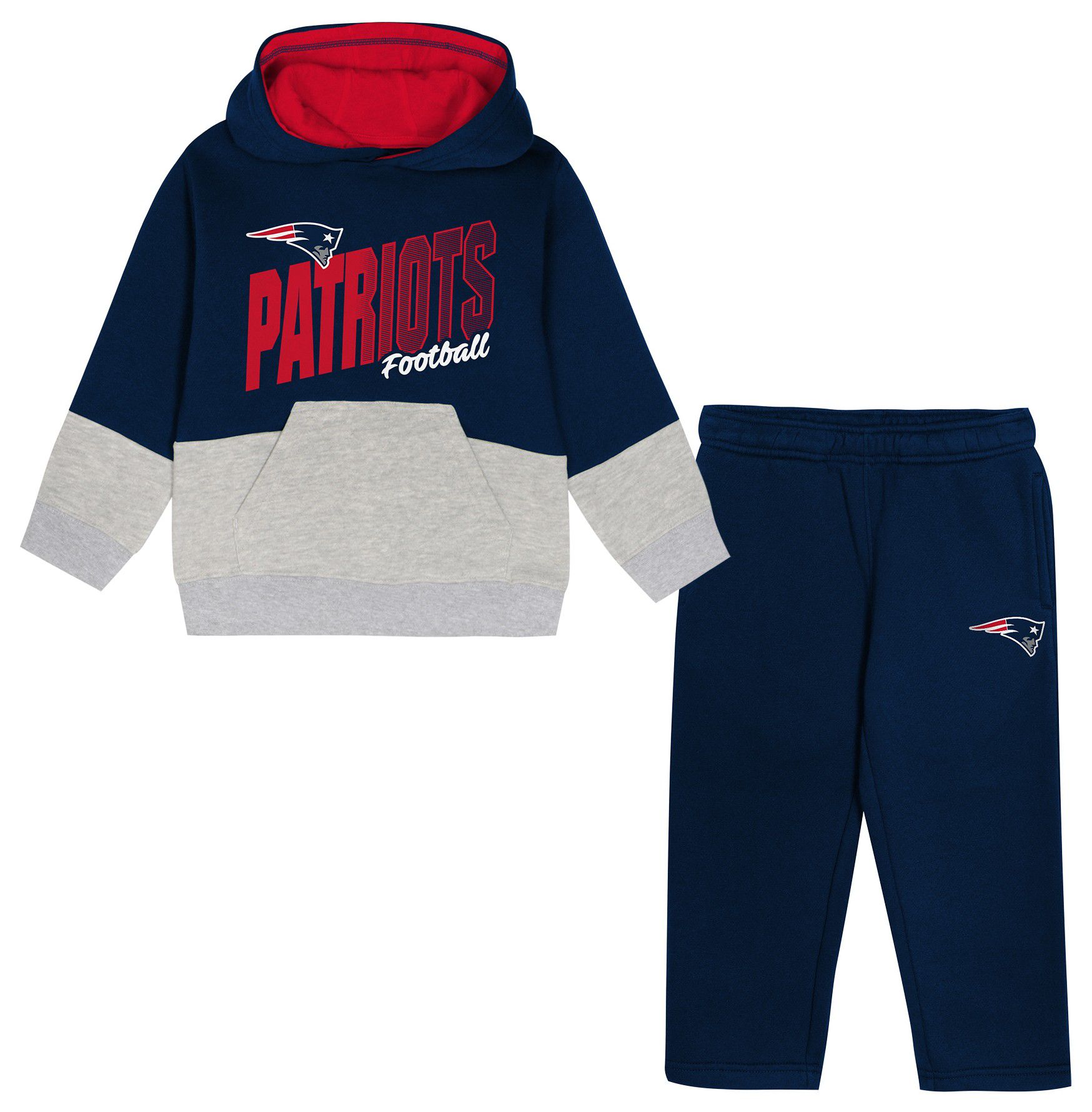 NFL Team Apparel Infant New England Patriots Navy Line Men Set product image