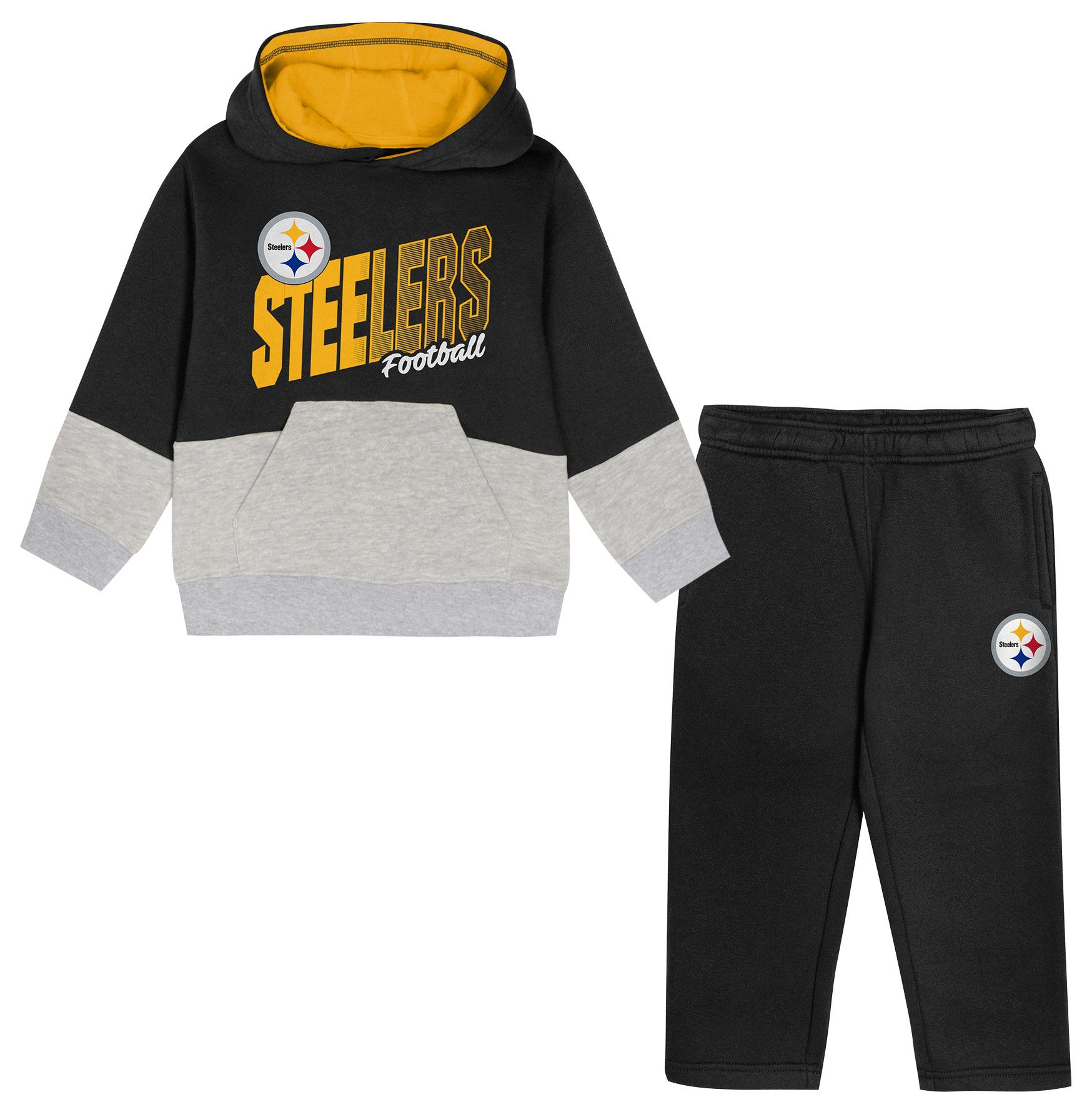 NFL Team Apparel Infant Pittsburgh Steelers Black Line Men Set product image