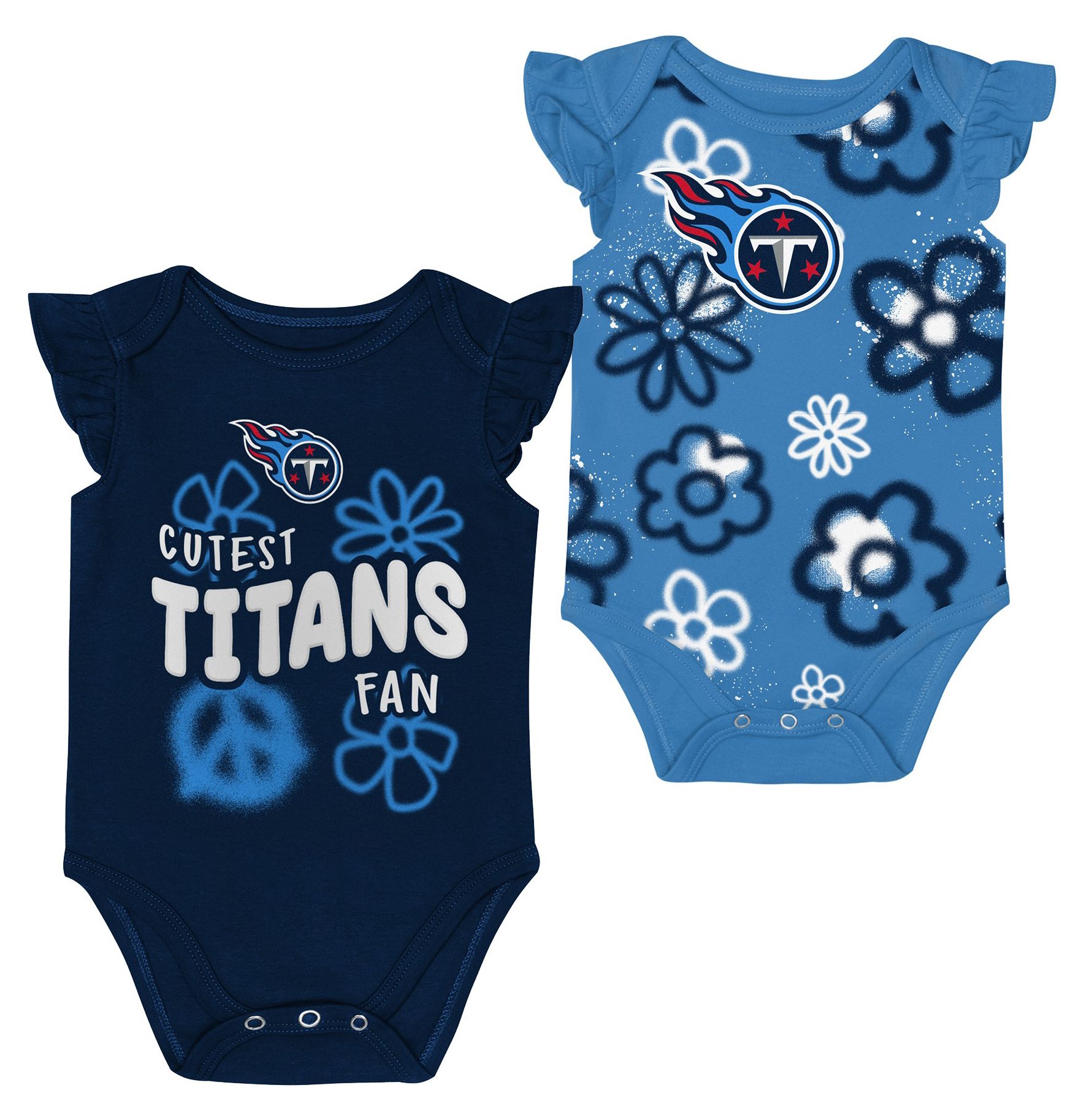 NFL Team Apparel Infant Tennessee Titans Navy Newborn Heart Content 2-Piece Set product image