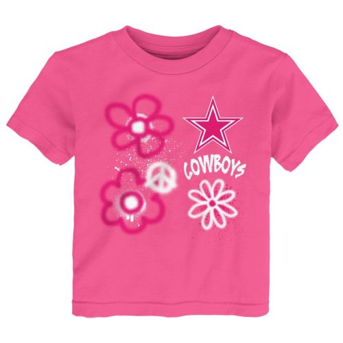 NFL Team Apparel Little Girls' Dallas Cowboys Prime Pink Hoodie
