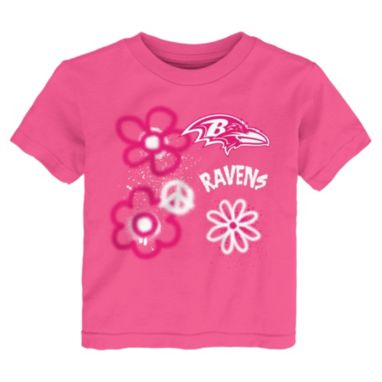 sorry, NFL Team Apparel Toddler Baltimore Ravens Pink Flower Power T-Shirt is currently out of stock