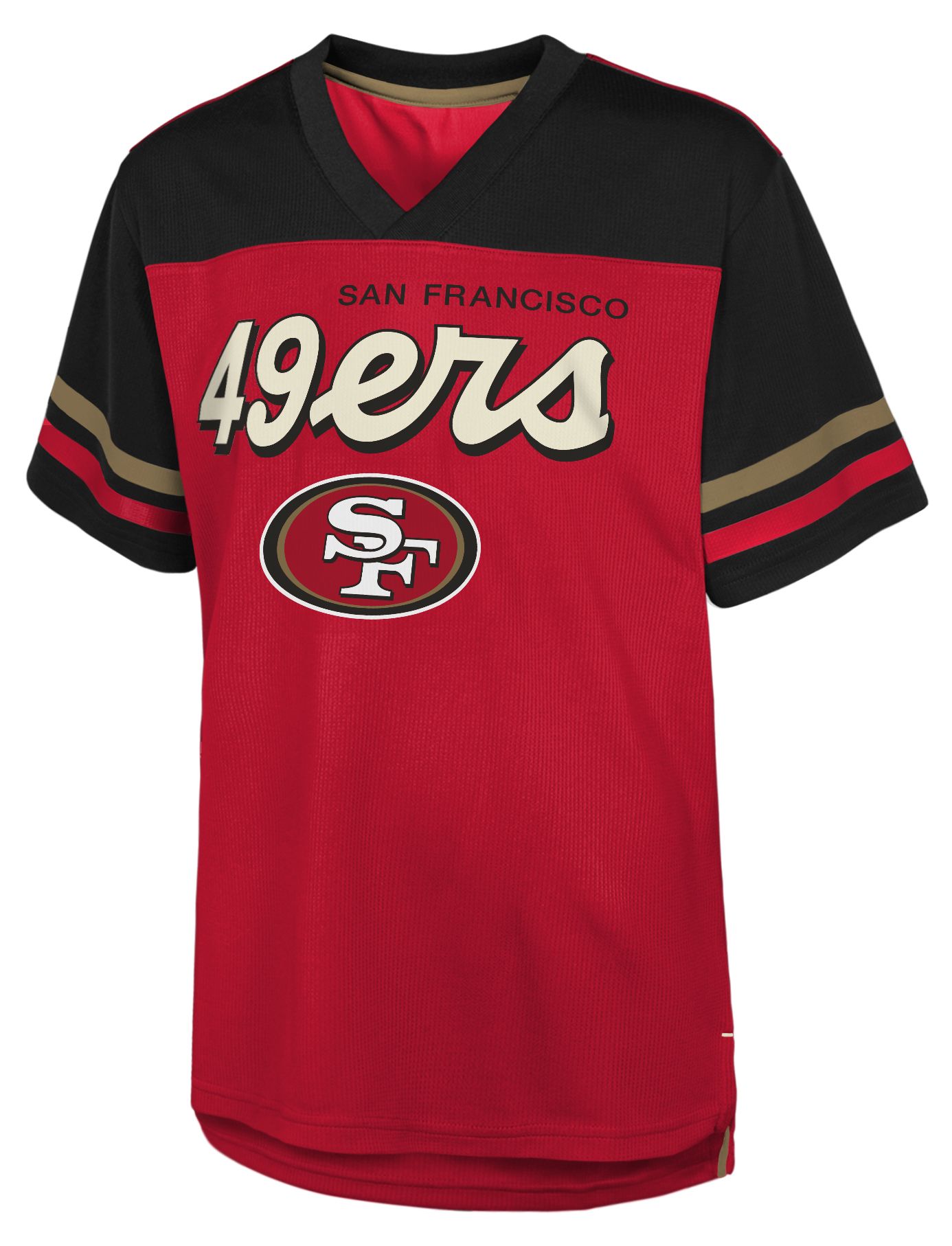 NFL Team Apparel Youth San Francisco 49ers Red Juniors Truest Fan Short Sleeve T-Shirt product image