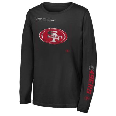 sorry, NFL Team Apparel Youth San Francisco 49ers Black Heat Map Logo Long Sleeve T-Shirt is currently out of stock