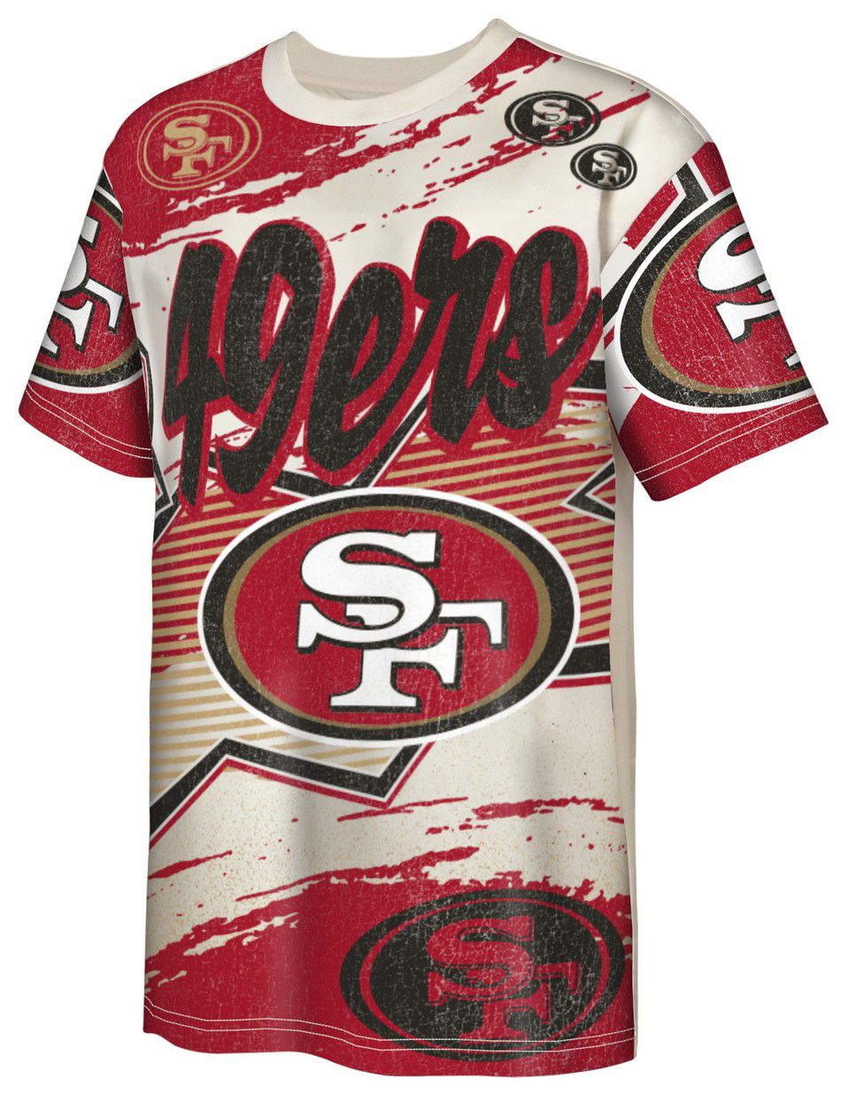 NFL Team Apparel Youth San Francisco 49ers Red Make Noise Short Sleeve T-Shirt product image