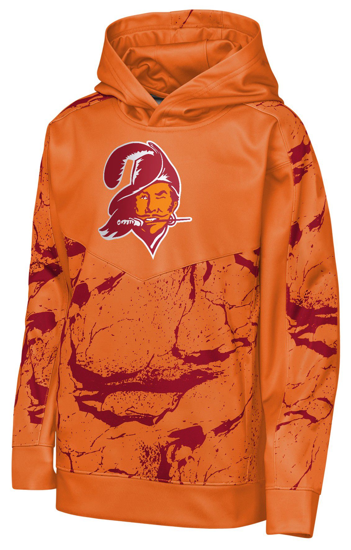 NFL Team Apparel Youth Tampa Bay Buccaneers Orange Offensive Line Throwback Pullover Hoodie product image