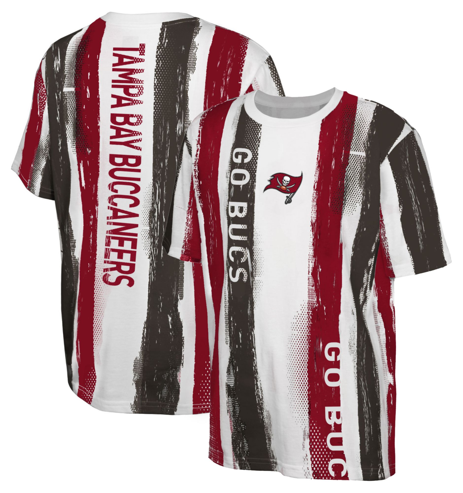 NFL Team Apparel Youth Tampa Bay Buccaneers Soccer Stripe Multicolor T-Shirt product image