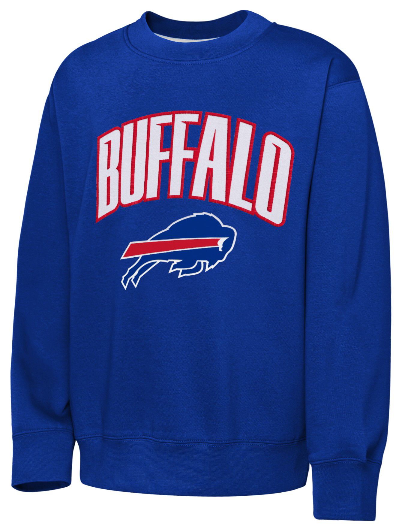 NFL Team Apparel Youth Buffalo Bills Blue Place Kicker Throwback Crew Pullover Sweatshirt product image