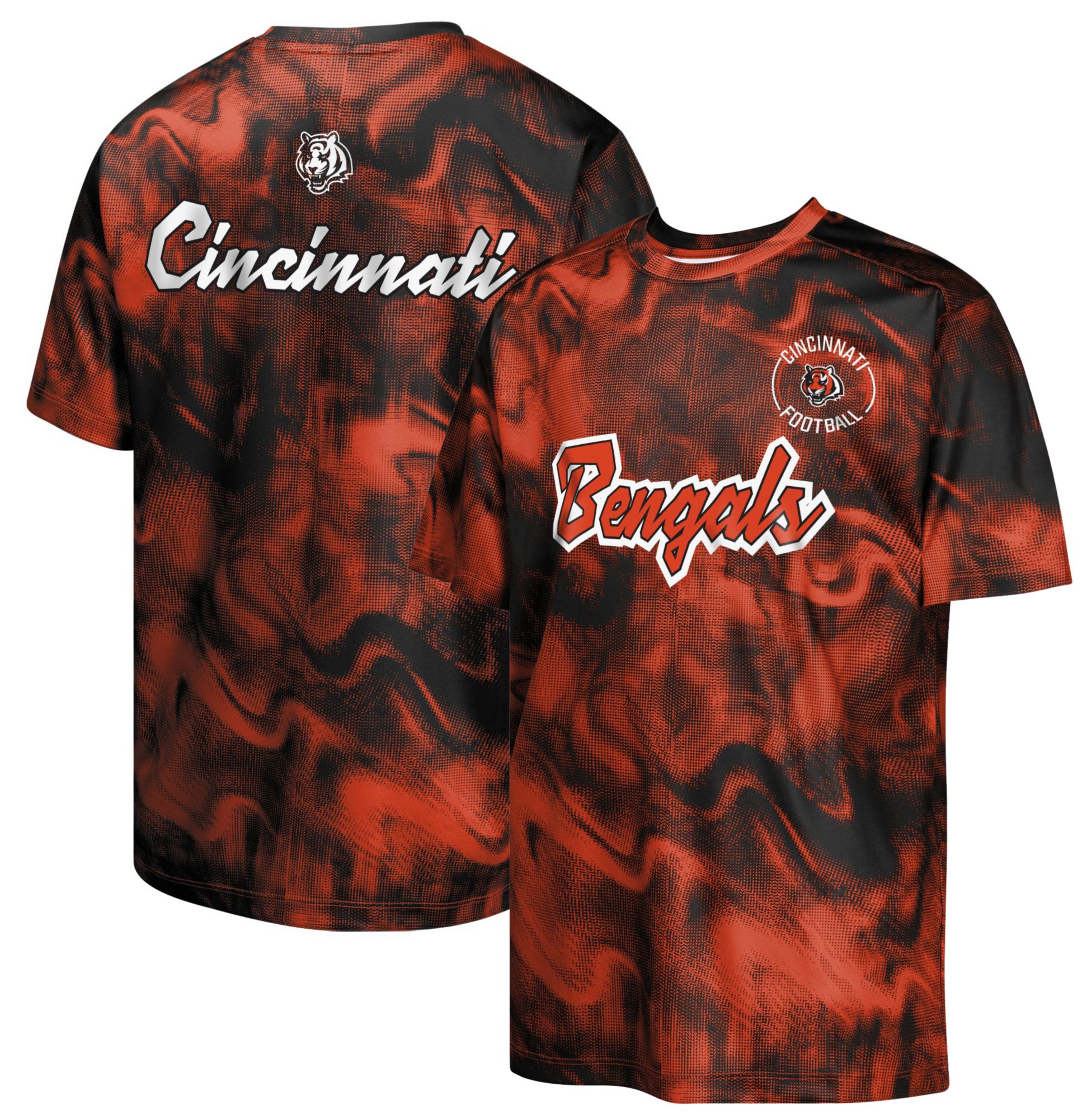 NFL Team Apparel Youth Cincinnati Bengals Black 'Hand Off' T-Shirt product image