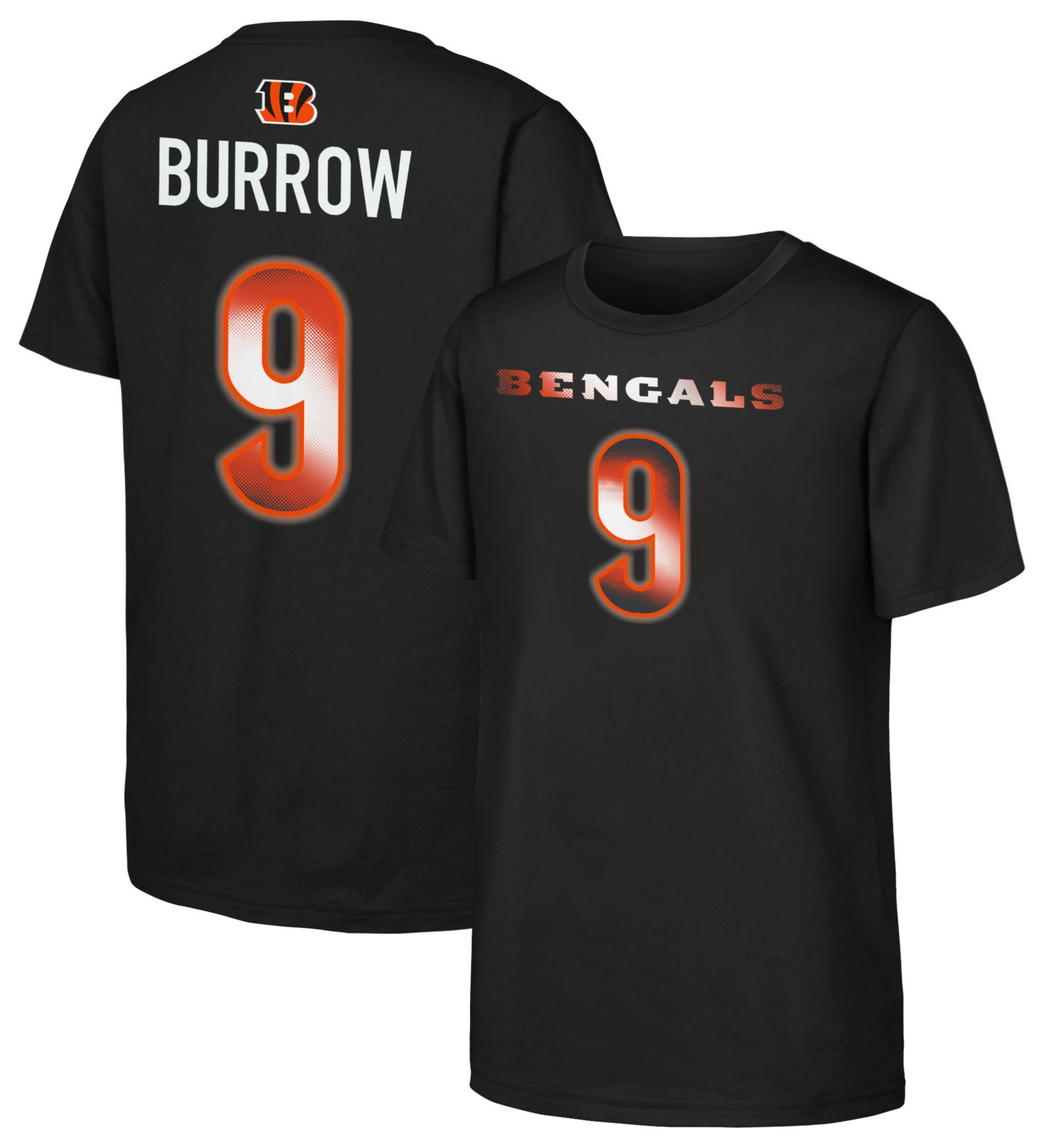 NFL Team Apparel Youth Cincinnati Bengals Joe Burrow #9 Black T-Shirt product image