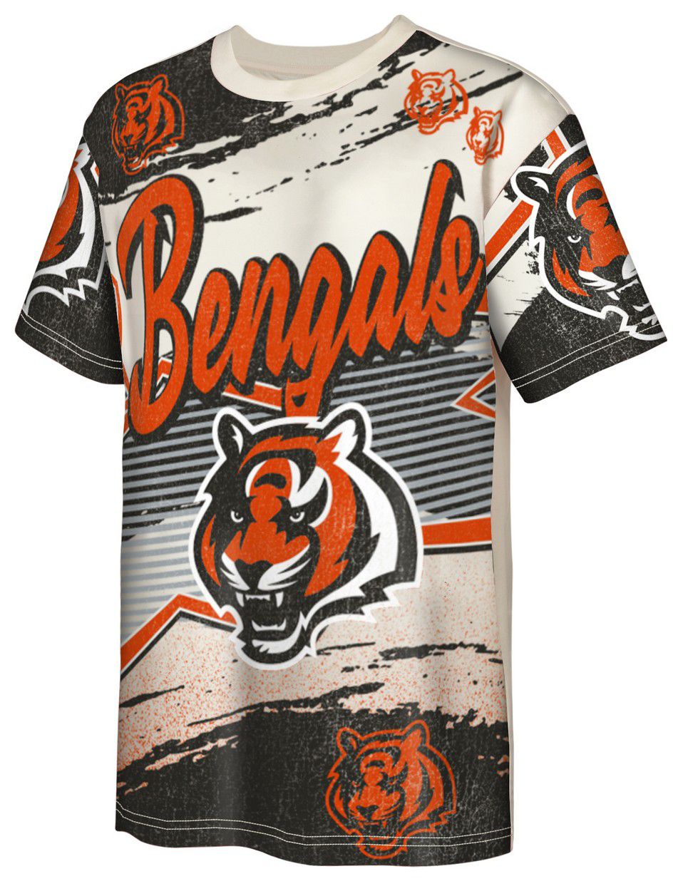 NFL Team Apparel Youth Cincinnati Bengals Black Make Noise T-Shirt product image