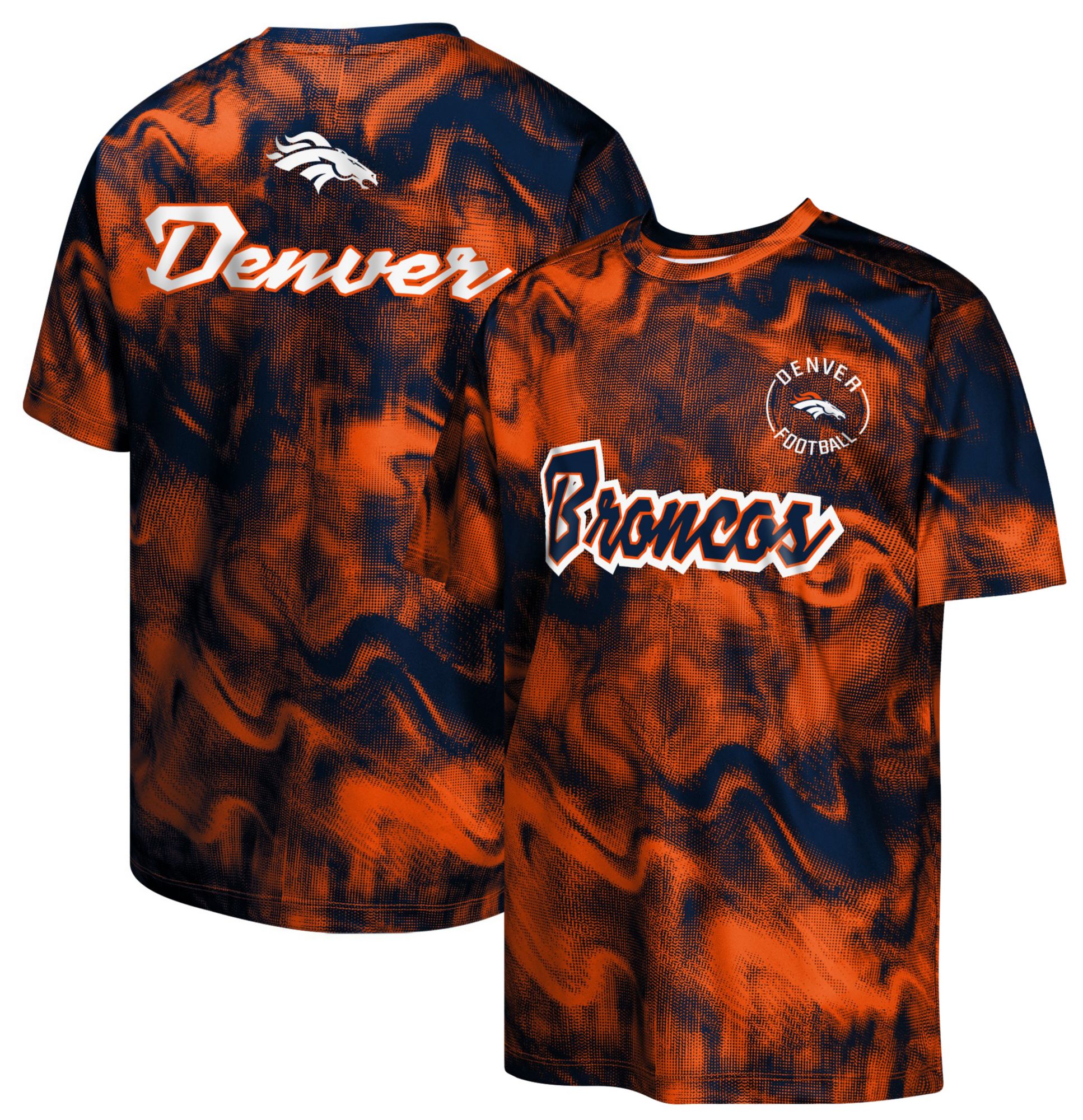 NFL Team Apparel Youth Denver Broncos Orange 'Hand Off' T-Shirt product image
