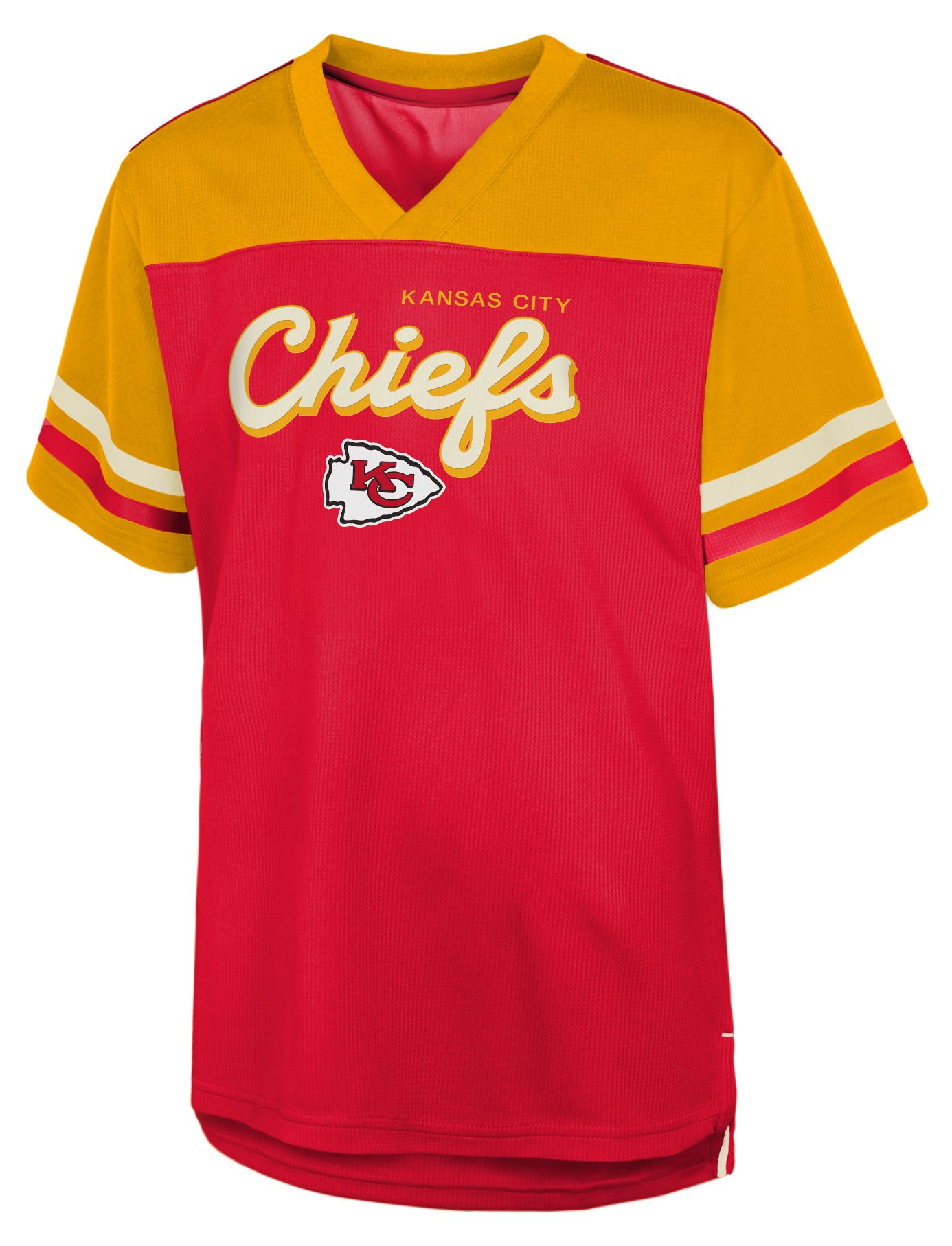 NFL Team Apparel Youth Kansas City Chiefs Red Juniors Truest Fan Short Sleeve T-Shirt product image