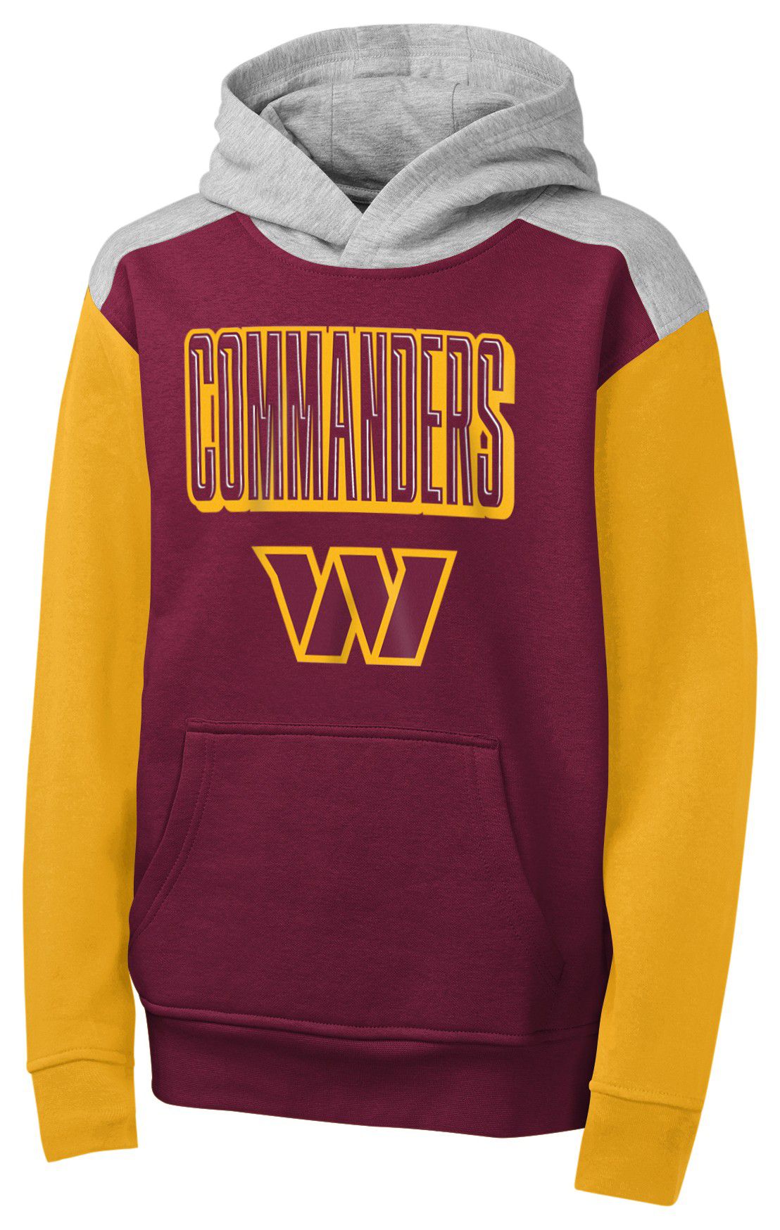 NFL Team Apparel Youth Washington Commanders Maroon Beyond Red Zone Throwback Pullover Hoodie product image