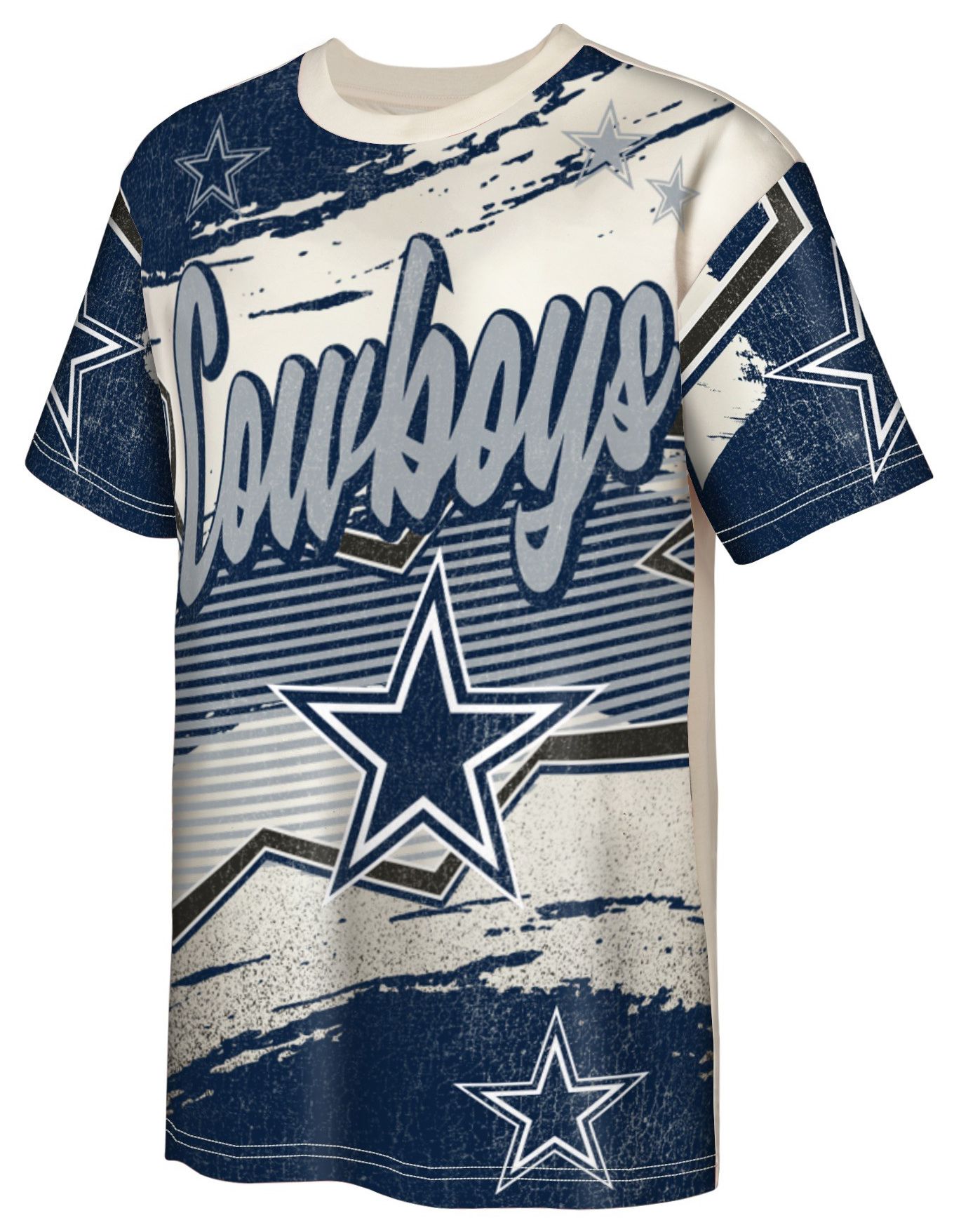 NFL Team Apparel Youth Dallas Cowboys White Make Noise Short Sleeve T-Shirt product image