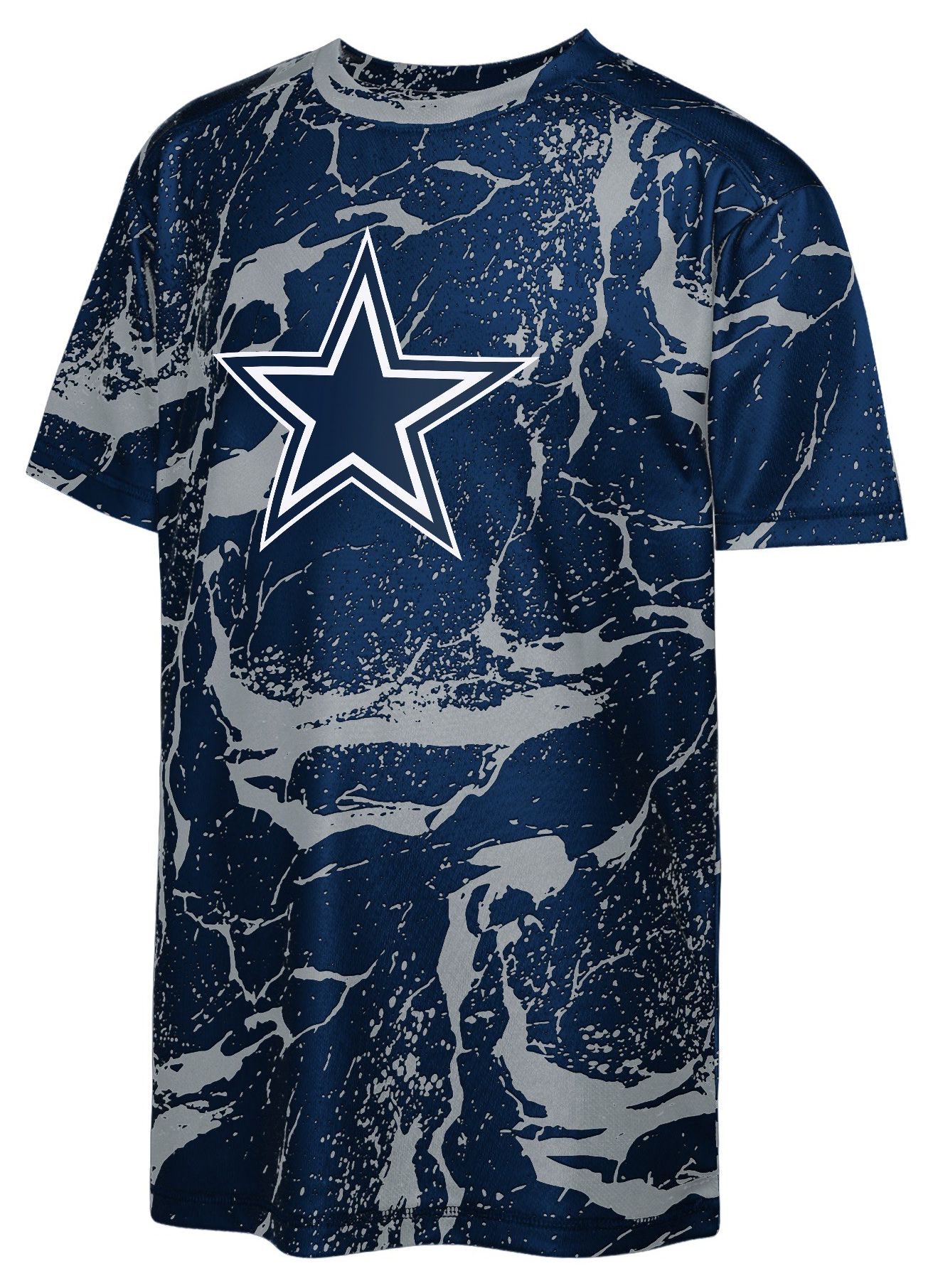 NFL Team Apparel Youth Dallas Cowboys Navy Endzone Sublimation T-Shirt product image