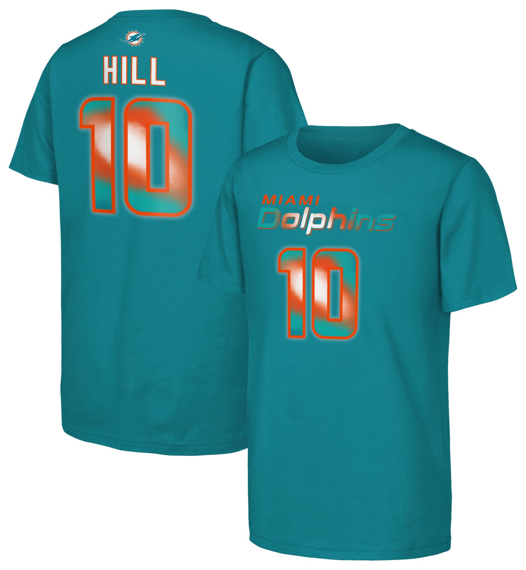 NFL Team Apparel Youth Miami Dolphins Tyreek Hill #10 Aqua T-Shirt product image