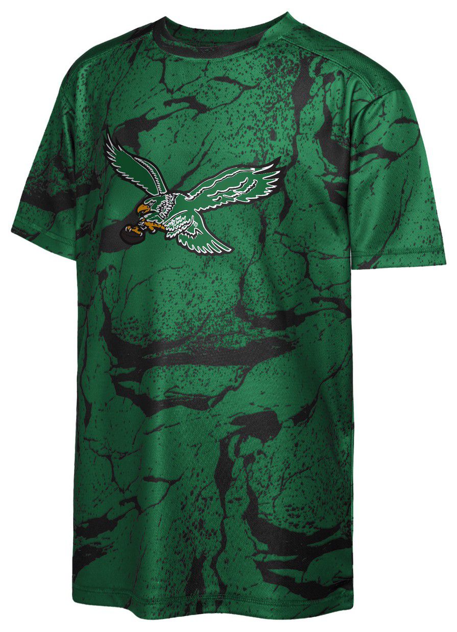 NFL Team Apparel Youth Philadelphia Eagles Green Endzone Sublimation T-Shirt product image