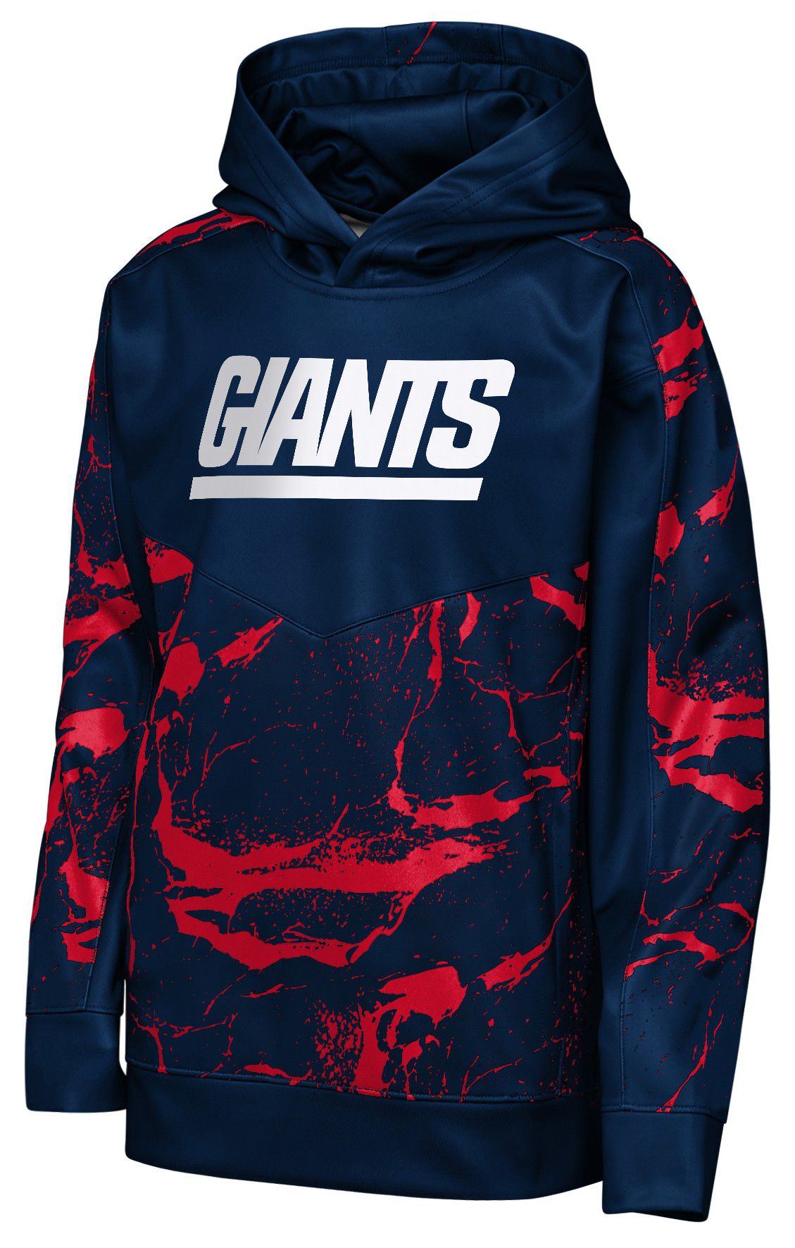 NFL Team Apparel Youth New York Giants Navy Offensive Line Throwback Pullover Hoodie product image