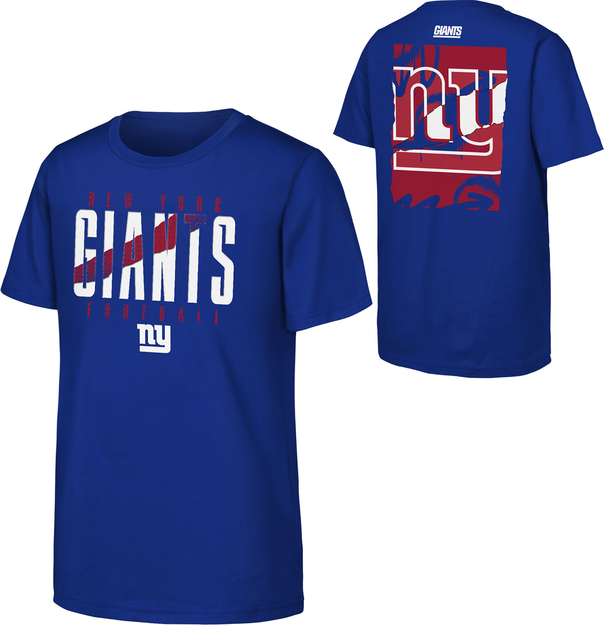 NFL Team Apparel Youth New York Giants Royal Posterize T-Shirt product image