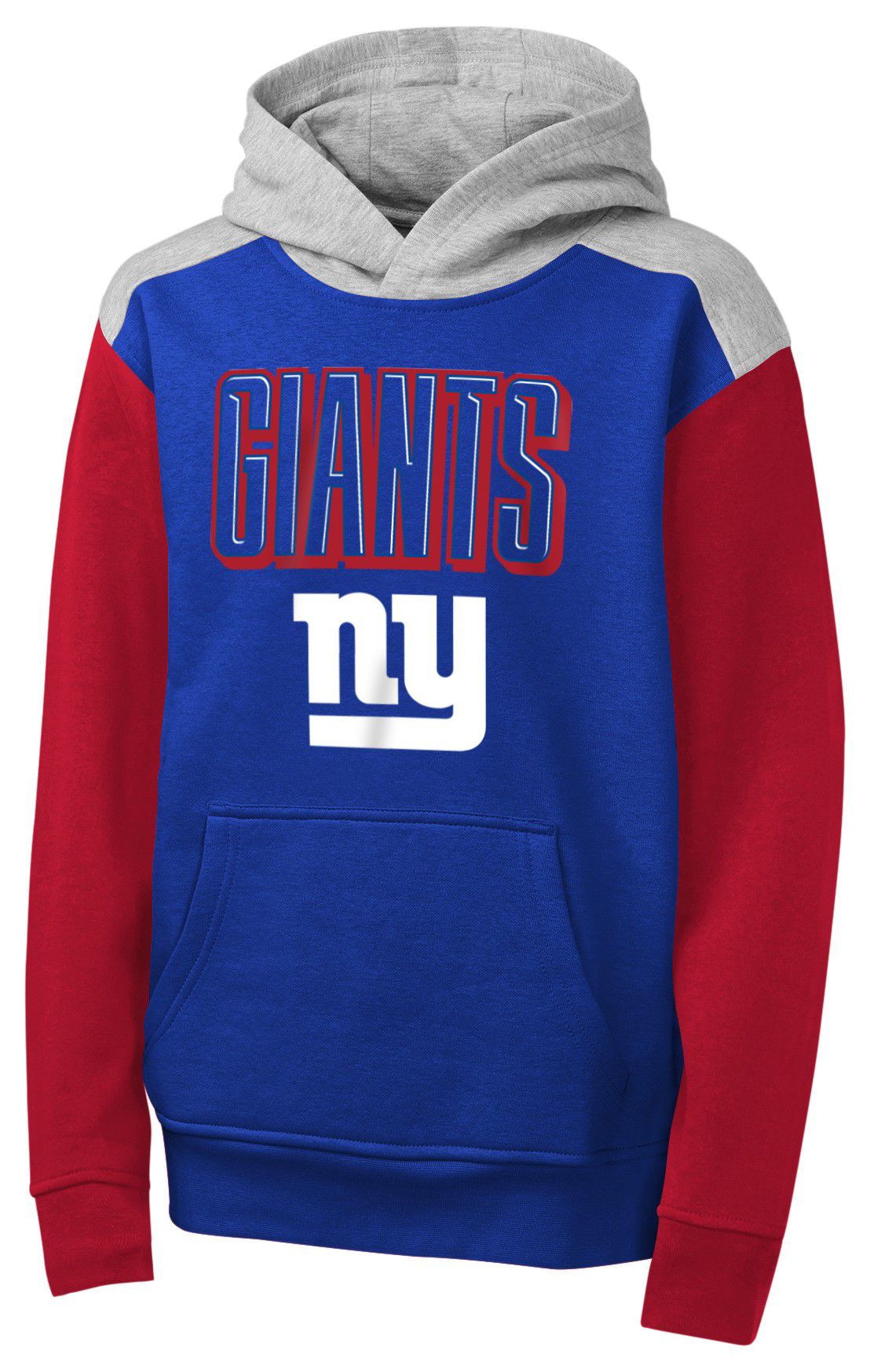 NFL Team Apparel Youth New York Giants Blue Beyond Red Zone Throwback Pullover Hoodie product image