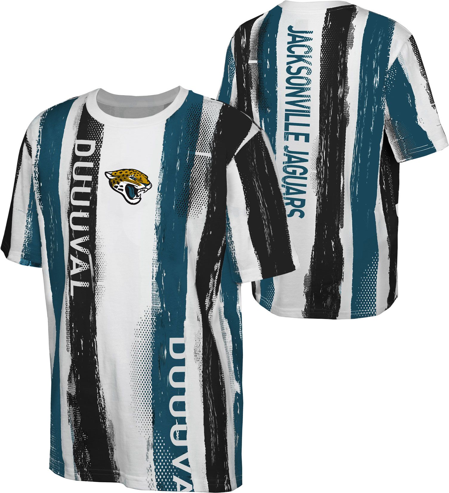 NFL Team Apparel Youth Jacksonville Jaguars Soccer Stripe Multicolor T-Shirt product image