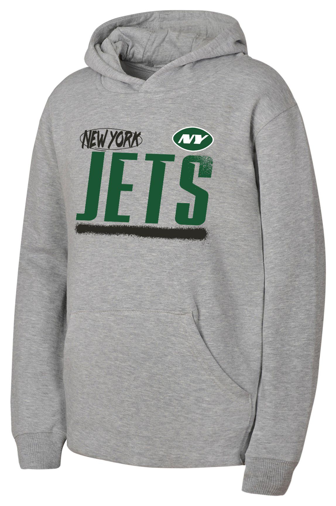 NFL Team Apparel Youth New York Jets Heather Grey Gameday Spray