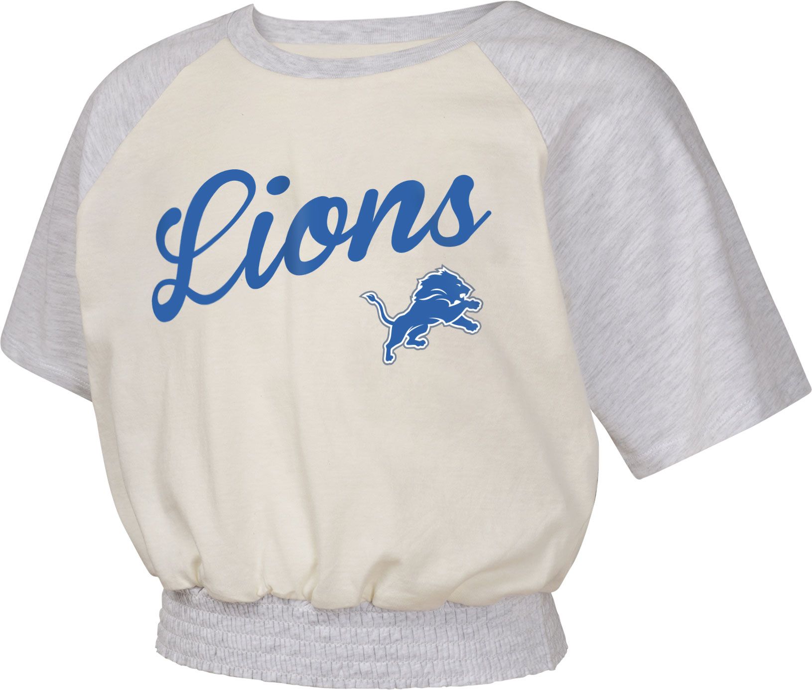 NFL Team Apparel Girl's Detroit Lions Defensive Line Blue Spark T-Shirt product image
