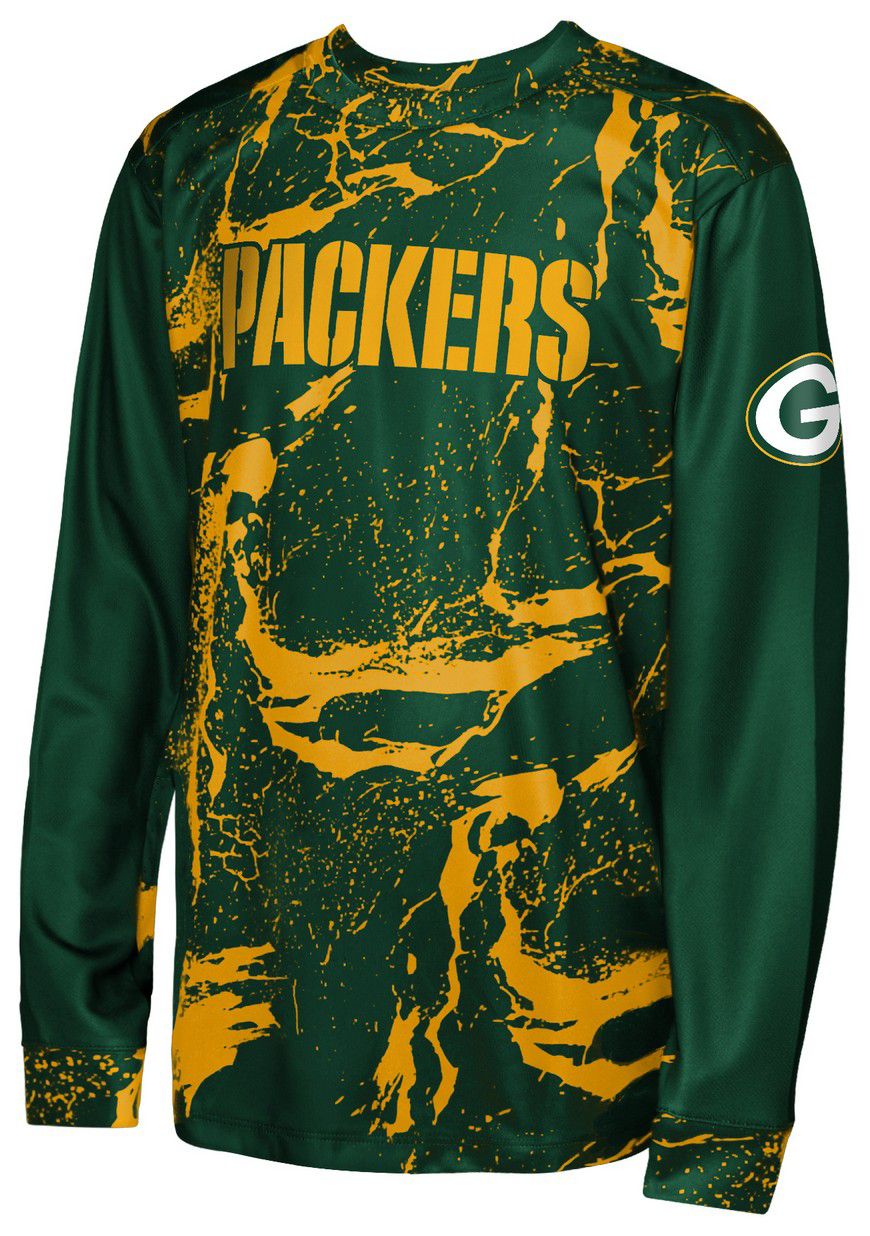 NFL Team Apparel Youth Green Bay Packers Green 'In The Zone' Long Sleeve T-Shirt product image