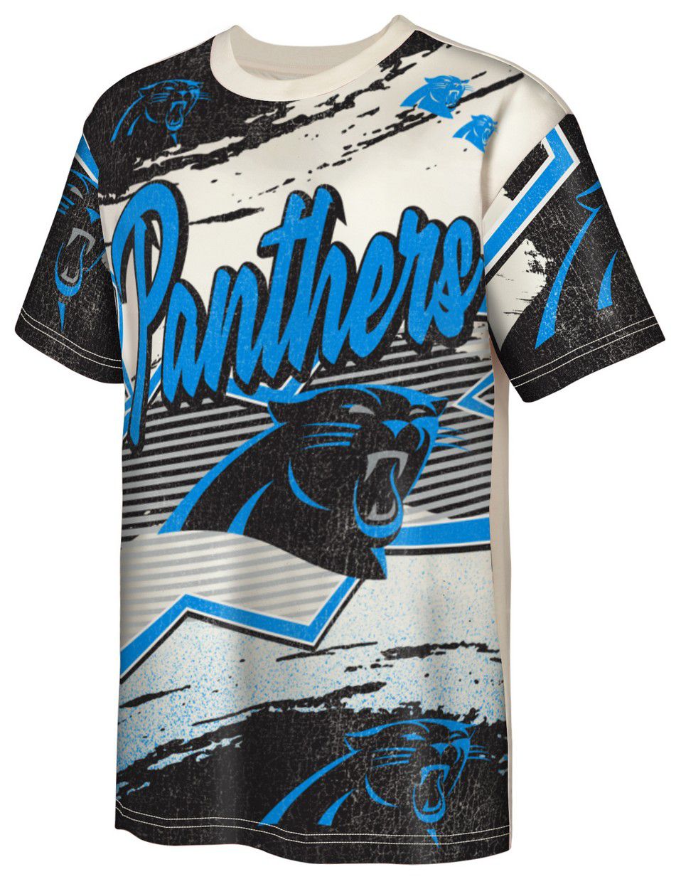 NFL Team Apparel Youth Carolina Panthers Black Make Noise Short Sleeve T-Shirt product image