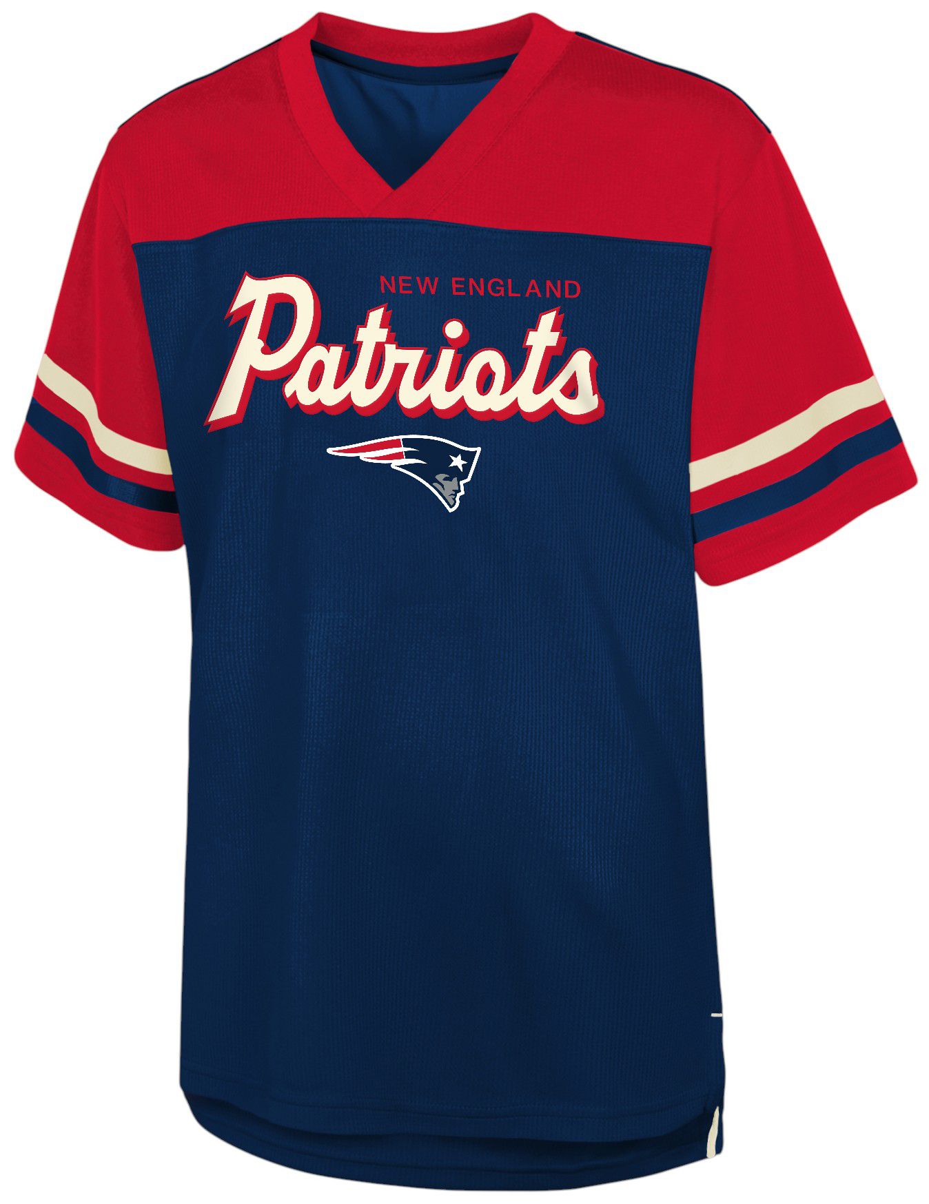 NFL Team Apparel Youth New England Patriots Navy Juniors Truest Fan Short Sleeve T-Shirt product image