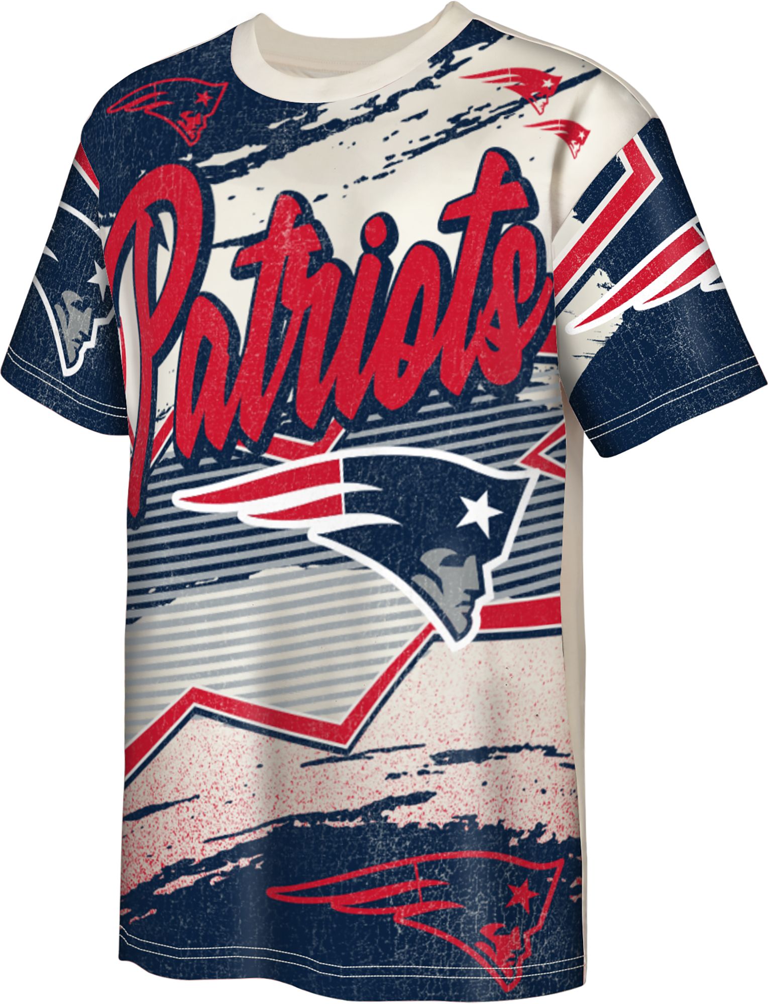 NFL Team Apparel Youth New England Patriots Navy Make Noise T-Shirt product image