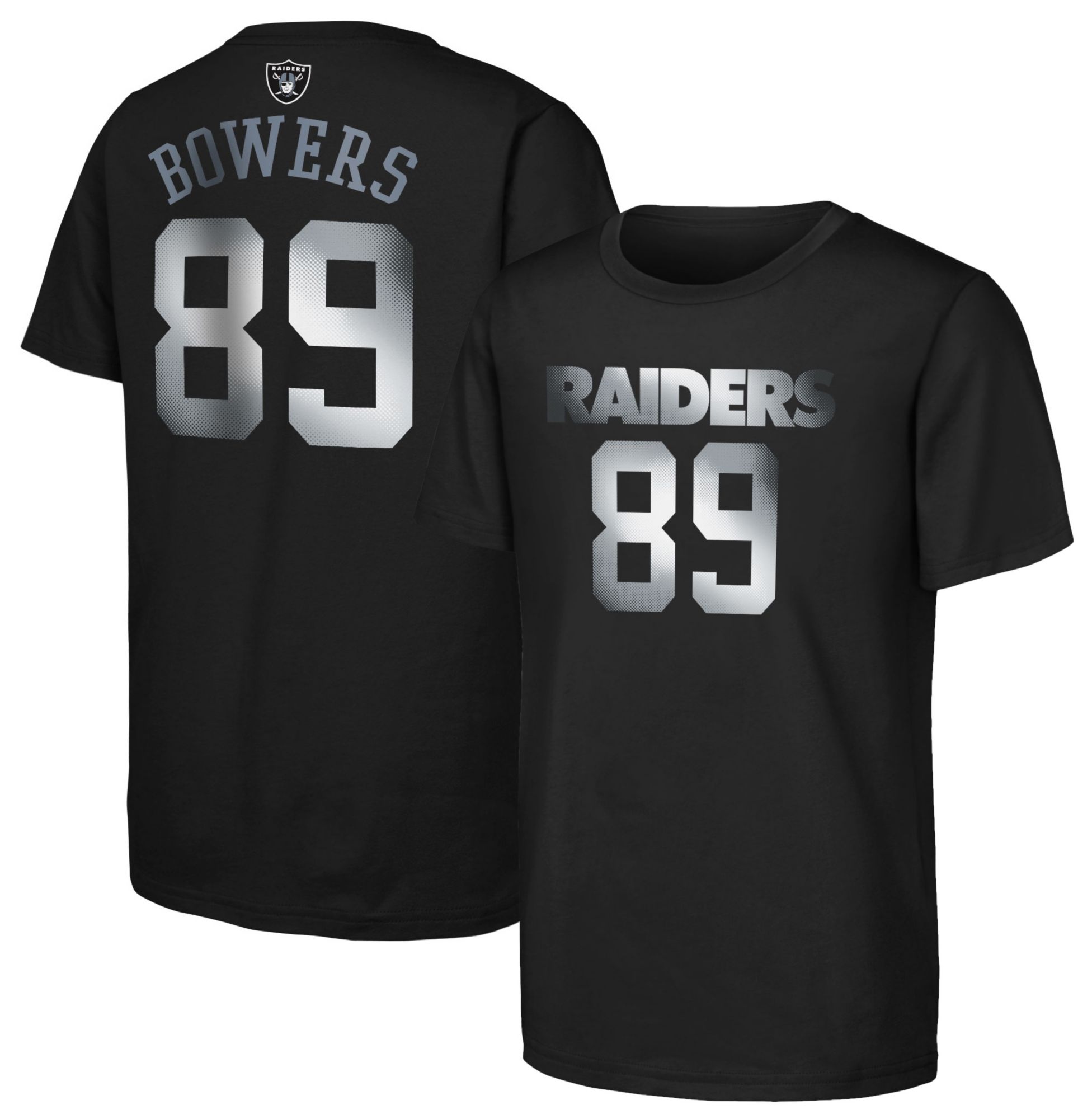 NFL Team Apparel Youth Las Vegas Raiders Brock Bowers #89 Black Thermal T-Shirt product image